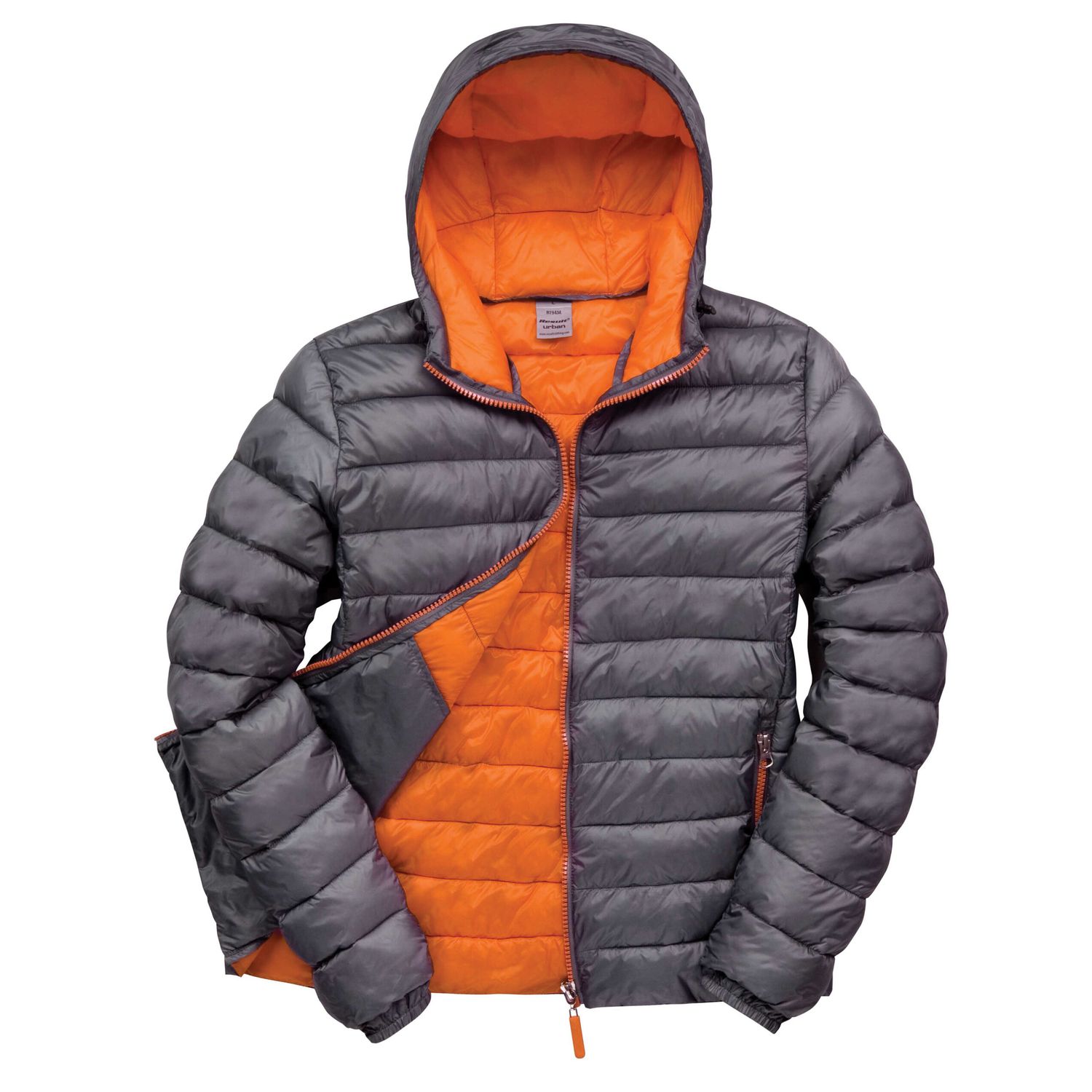 Result Urban Outdoor Wear Mens Snow Bird Padded Jacket S Grey/Orange