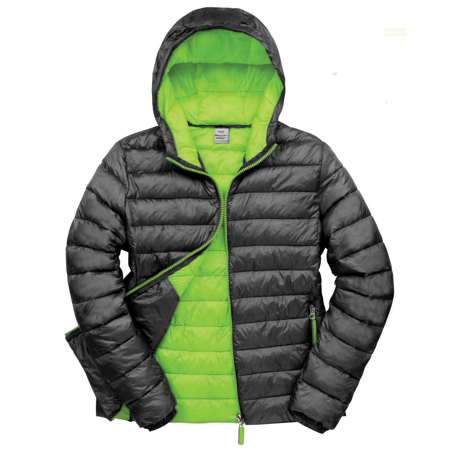 Result Urban Outdoor Wear Mens Snow Bird Padded Jacket M Black/Lime Green