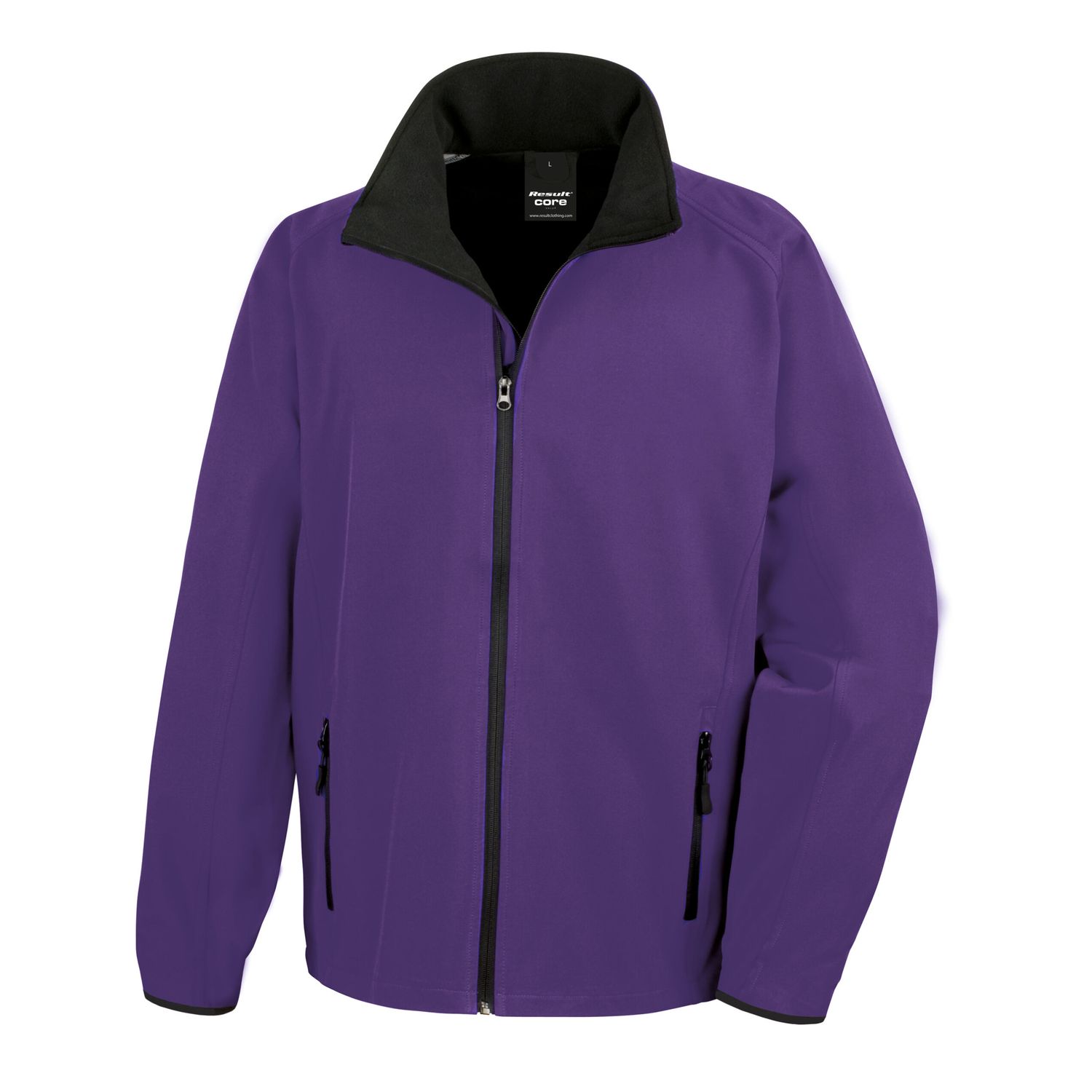 Result Mens Printable Softshell Jacket with Recycled Inner Fleece M Purple/Black