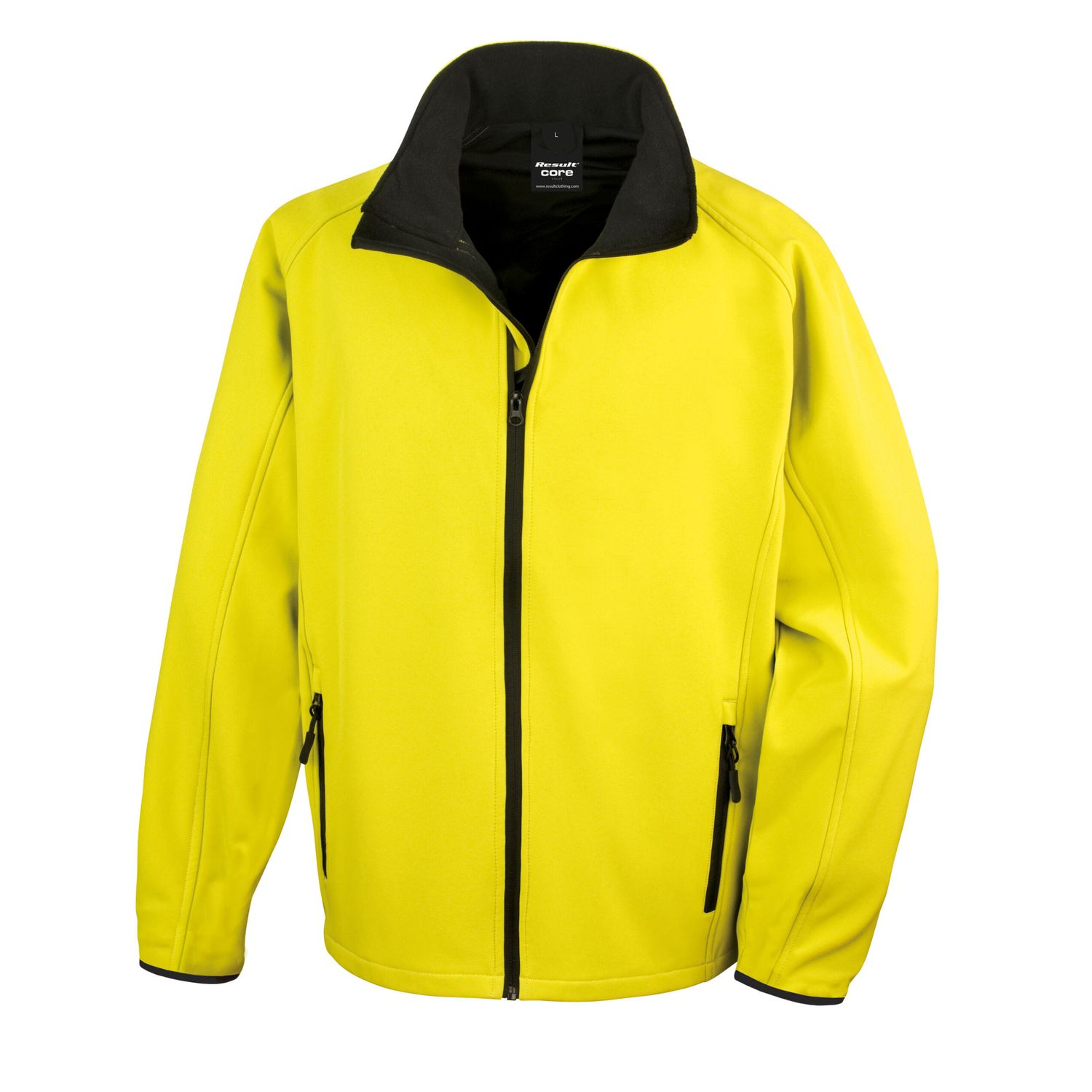 Result Mens Printable Softshell Jacket with Recycled Inner Fleece 2XL Yellow/Bla