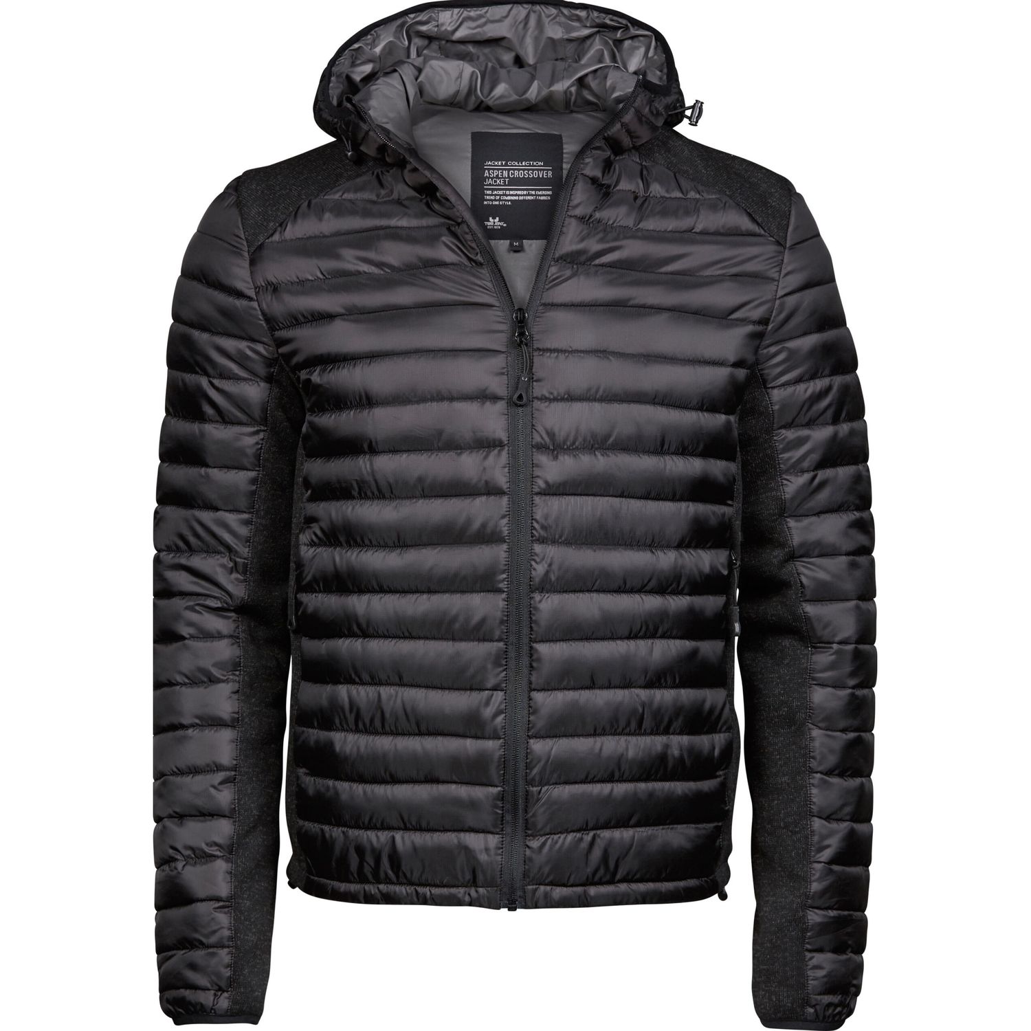 Tee Jays Mens Hooded Outdoor Crossover S Black/Black Melange