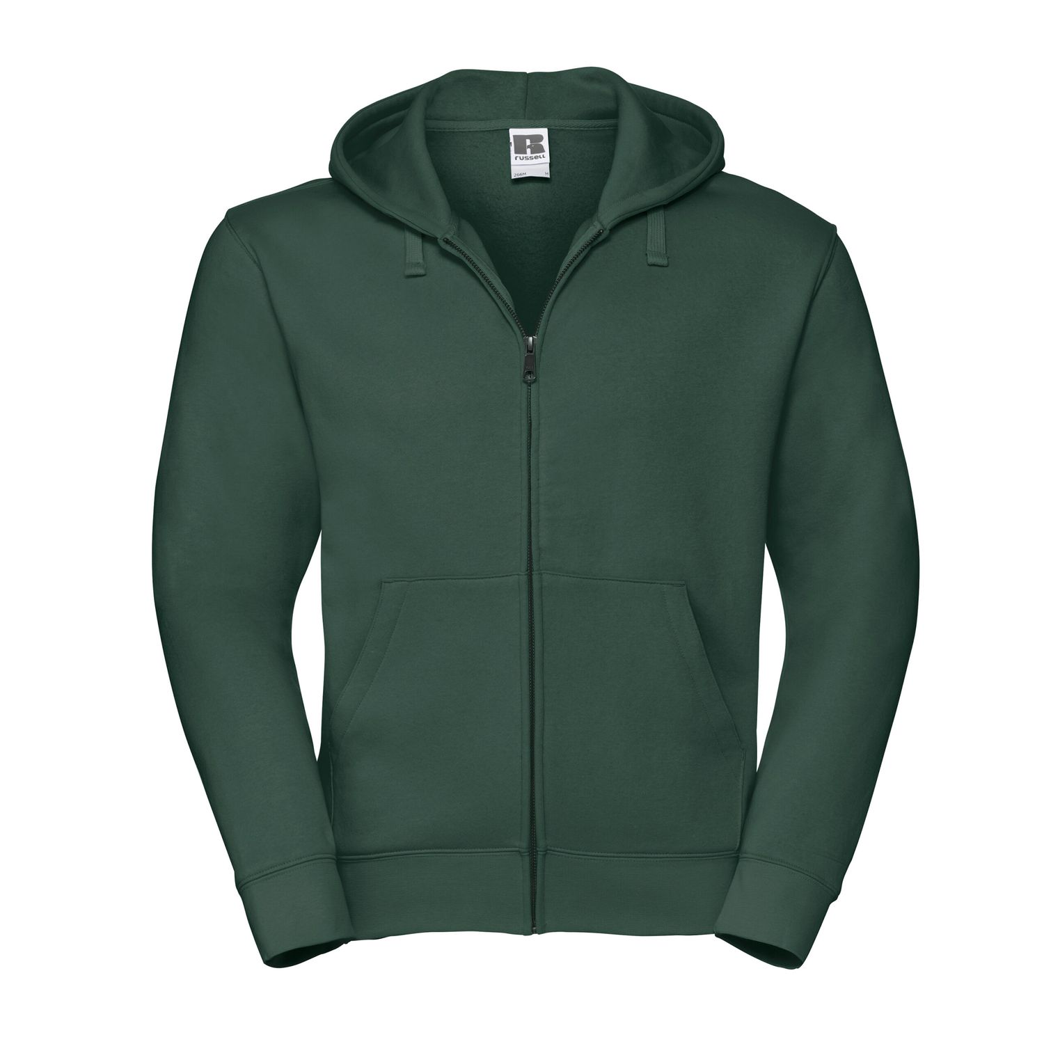 Russell Mens Authentic Zipped Hood Jacket 3XL Bottle Green