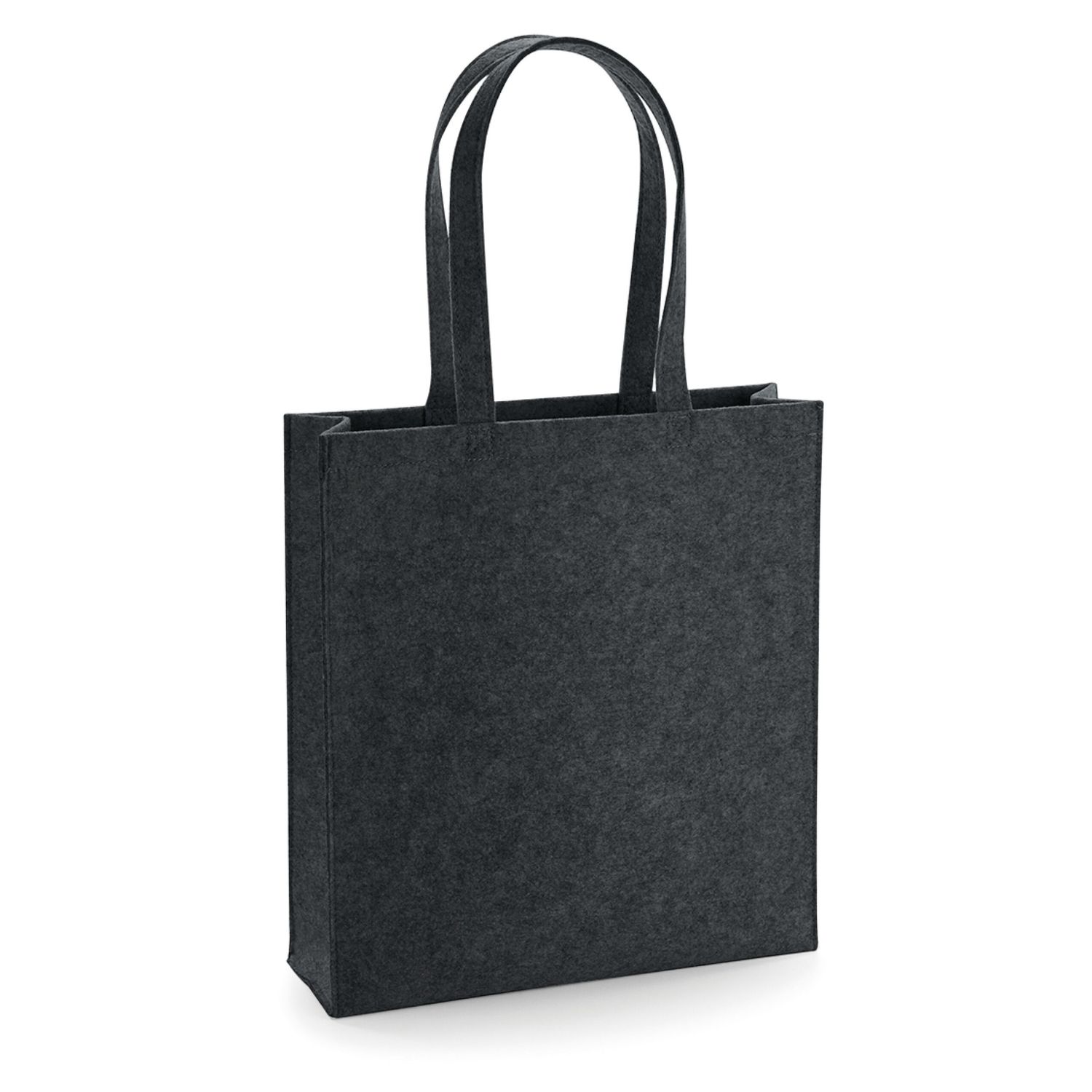 BagBase Felt Tote Bag One Size Charcoal Melange
