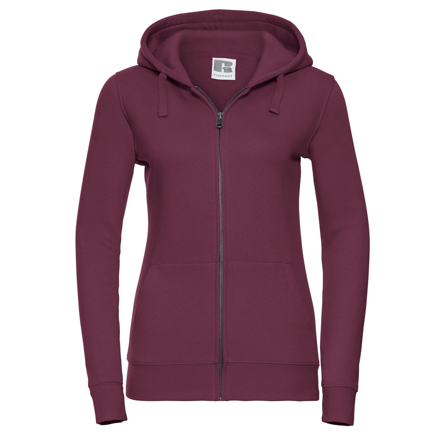 Russell Ladies' Authentic Zipped Hood Jacket S Burgundy