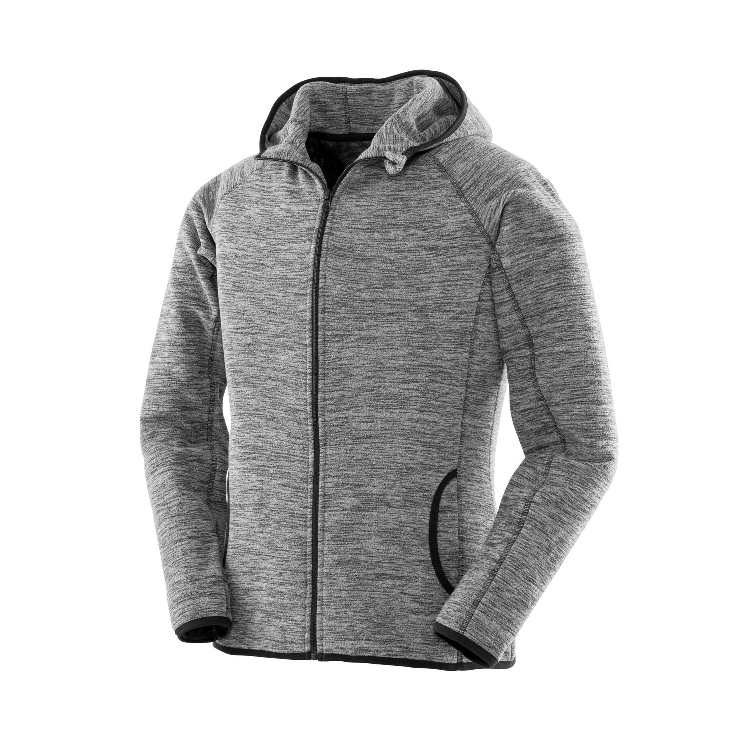 SPIRO FITNESS Women's Microfleece Hoodie M Grey/Black