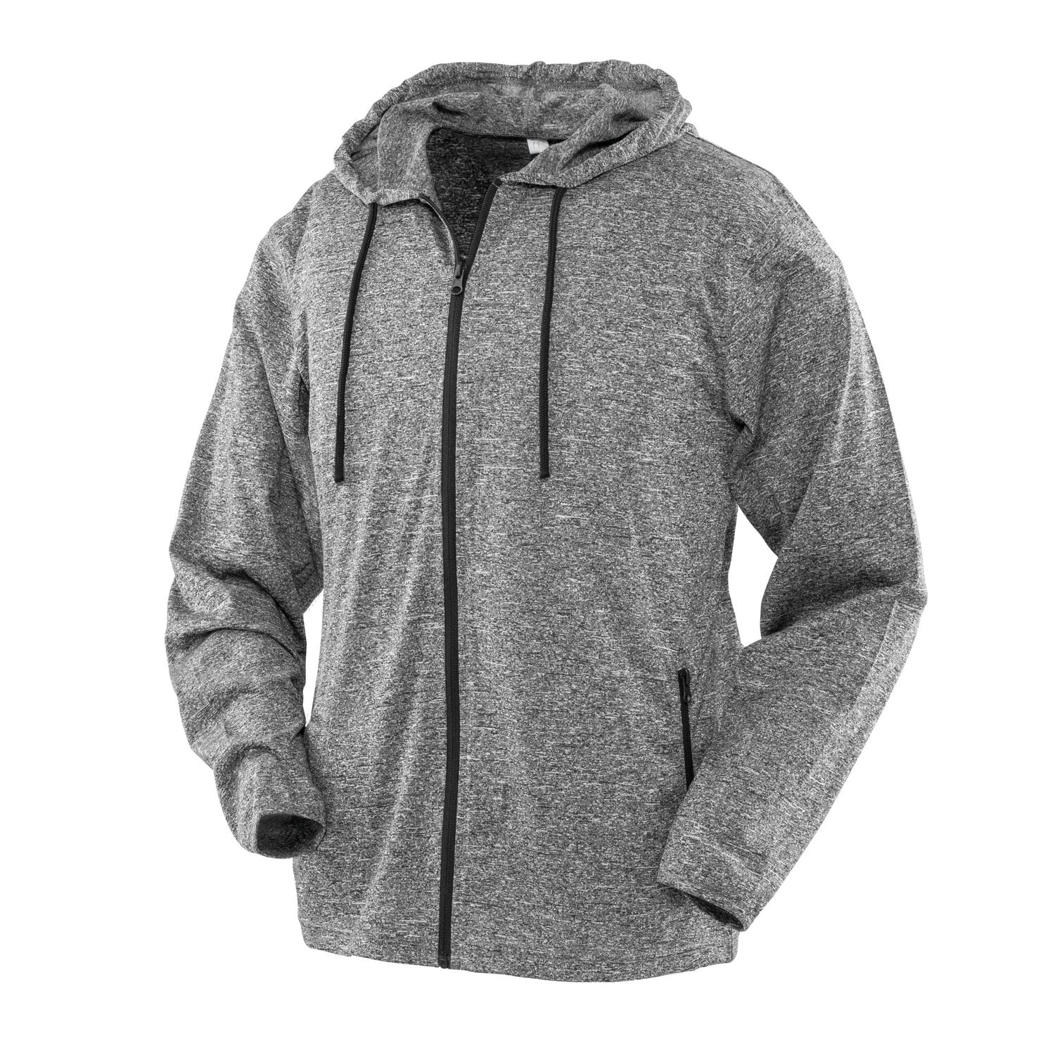 SPIRO FITNESS Women's Hooded Tee-Jacket S Grey/Black