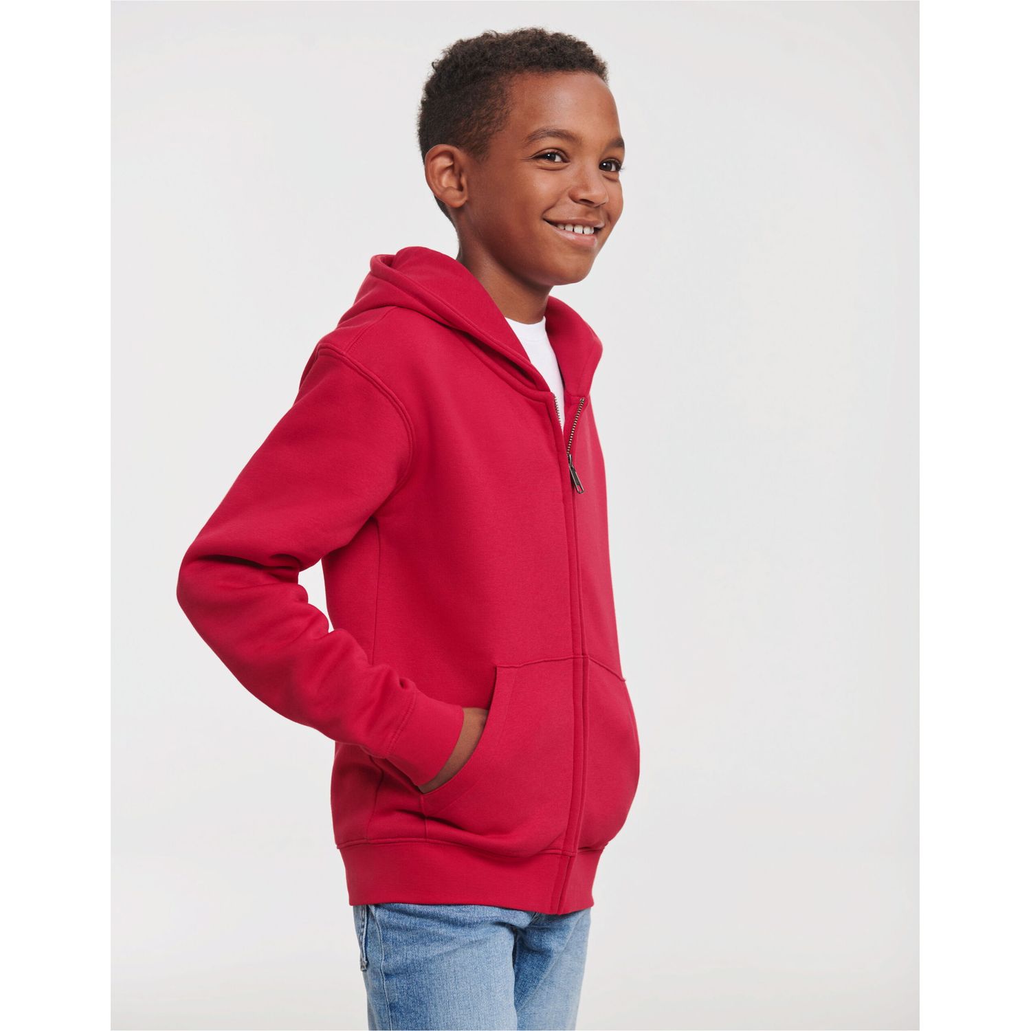 Russell Kids Authentic Zip Hood Sweat 5-6 Classic Red