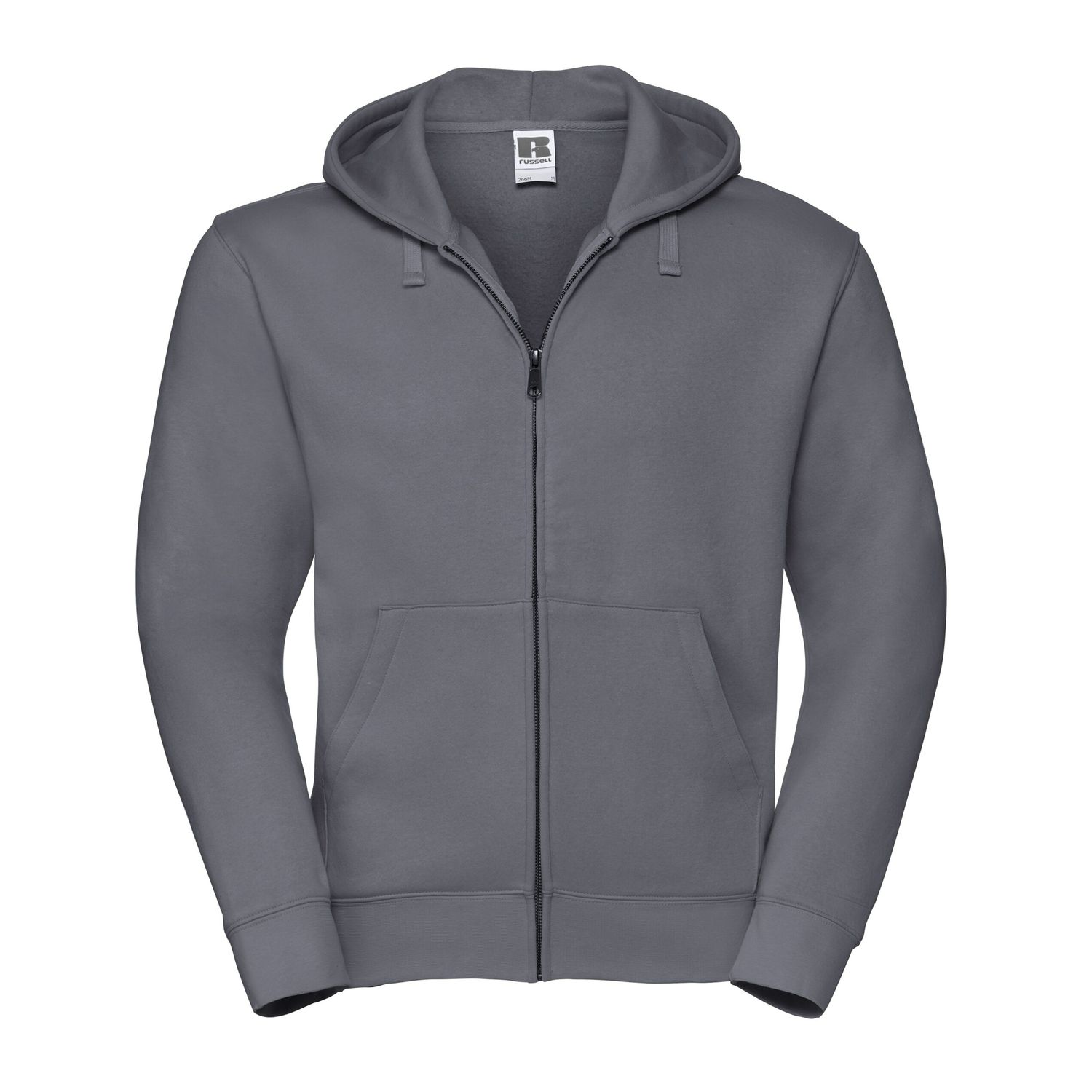 Russell Mens Authentic Zipped Hood Jacket 4XL Convoy Grey