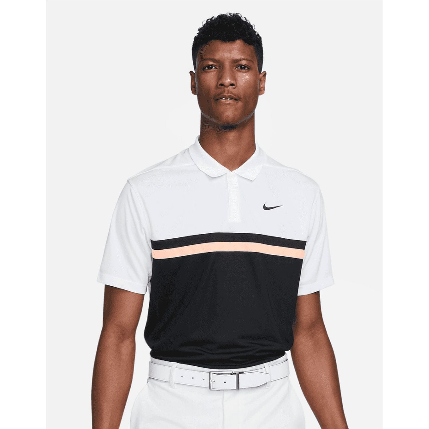 Nike Golf Nike Victory Colourblock Polo 2XL White/Black/Arctic Orange