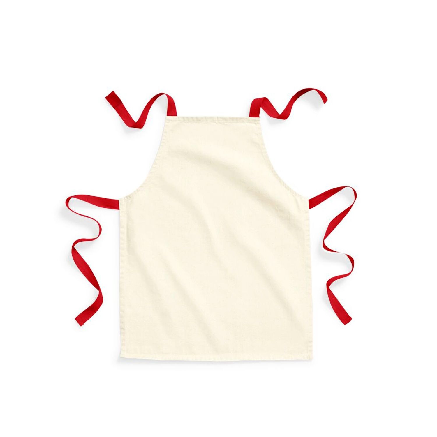Westford Mill FairTrade Cotton Junior Apron   One Size Natural/classic Red