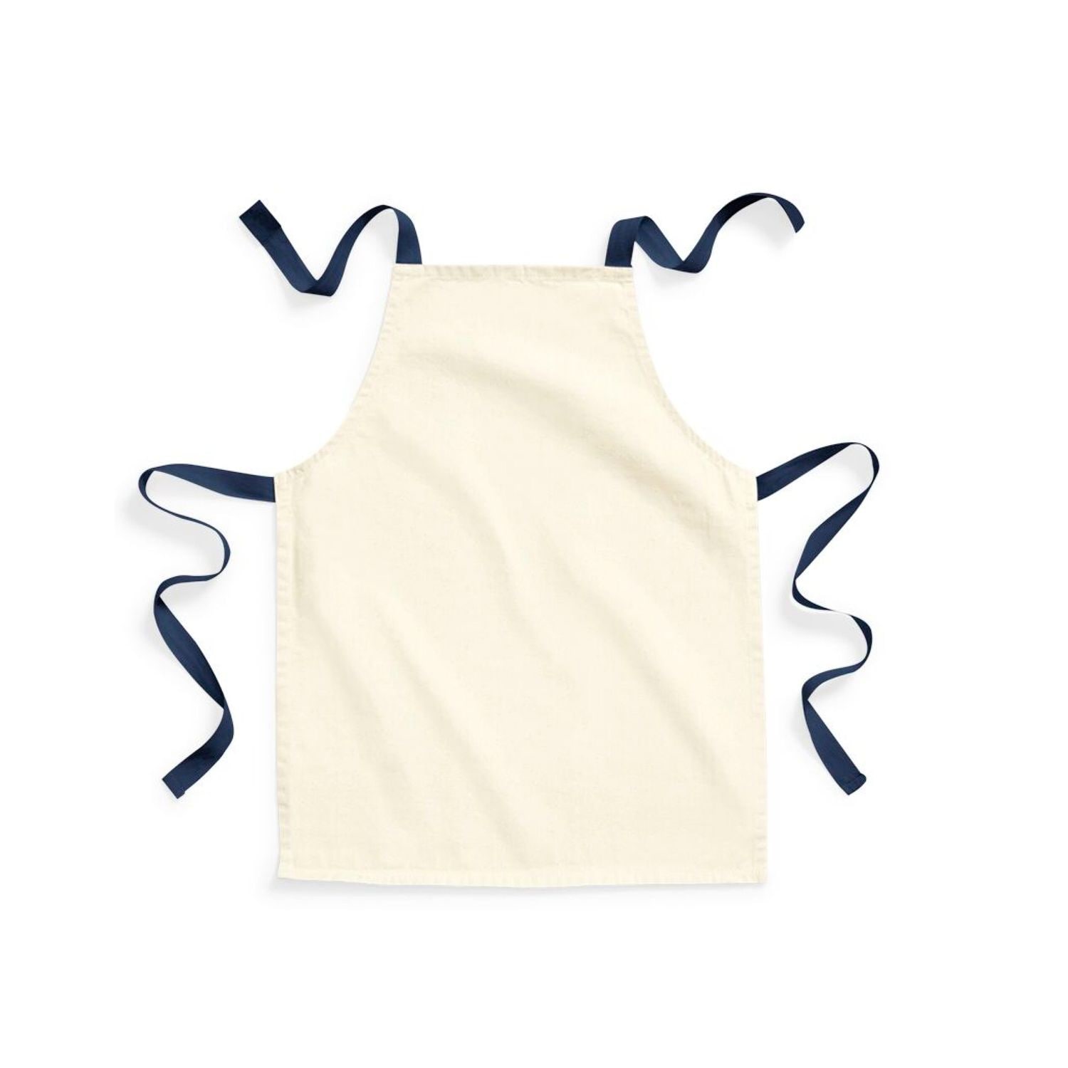 Westford Mill FairTrade Cotton Junior Apron   One Size Natural/French Navy