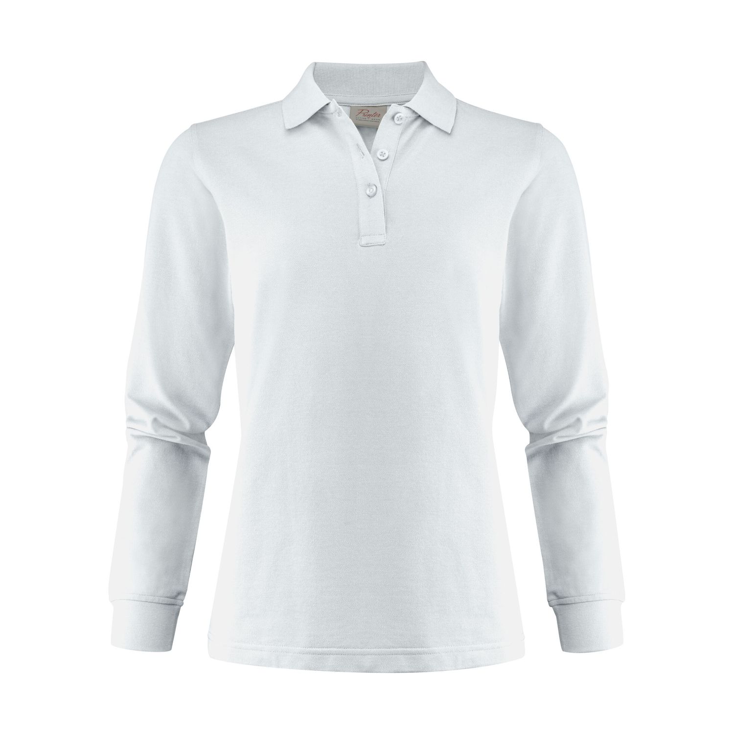 Printer Essentials Ladies Surf Pro Long Sleeve Polo Extra Large White