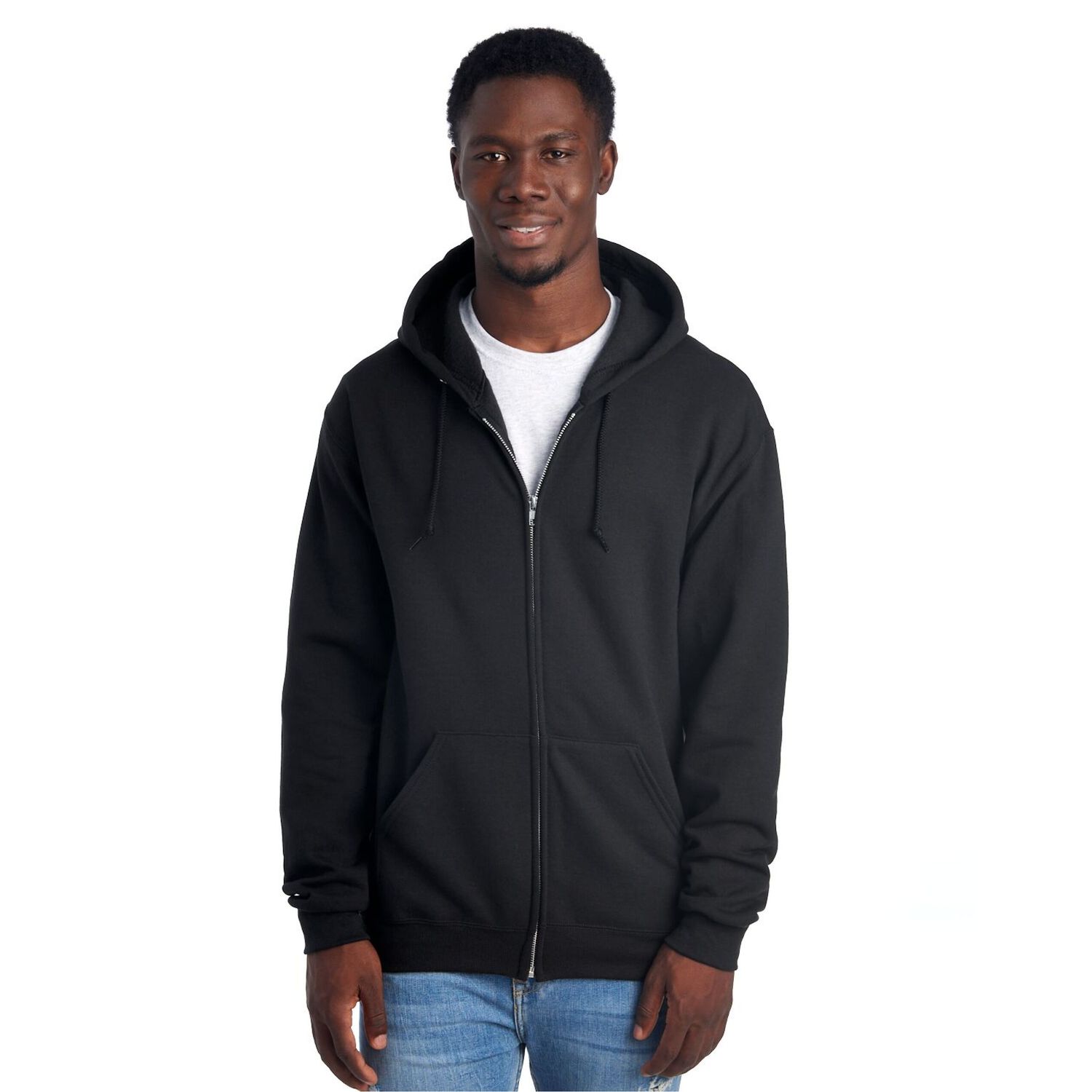 Jerzees NuBlend Full-Zip Hooded Sweat 3XL Black