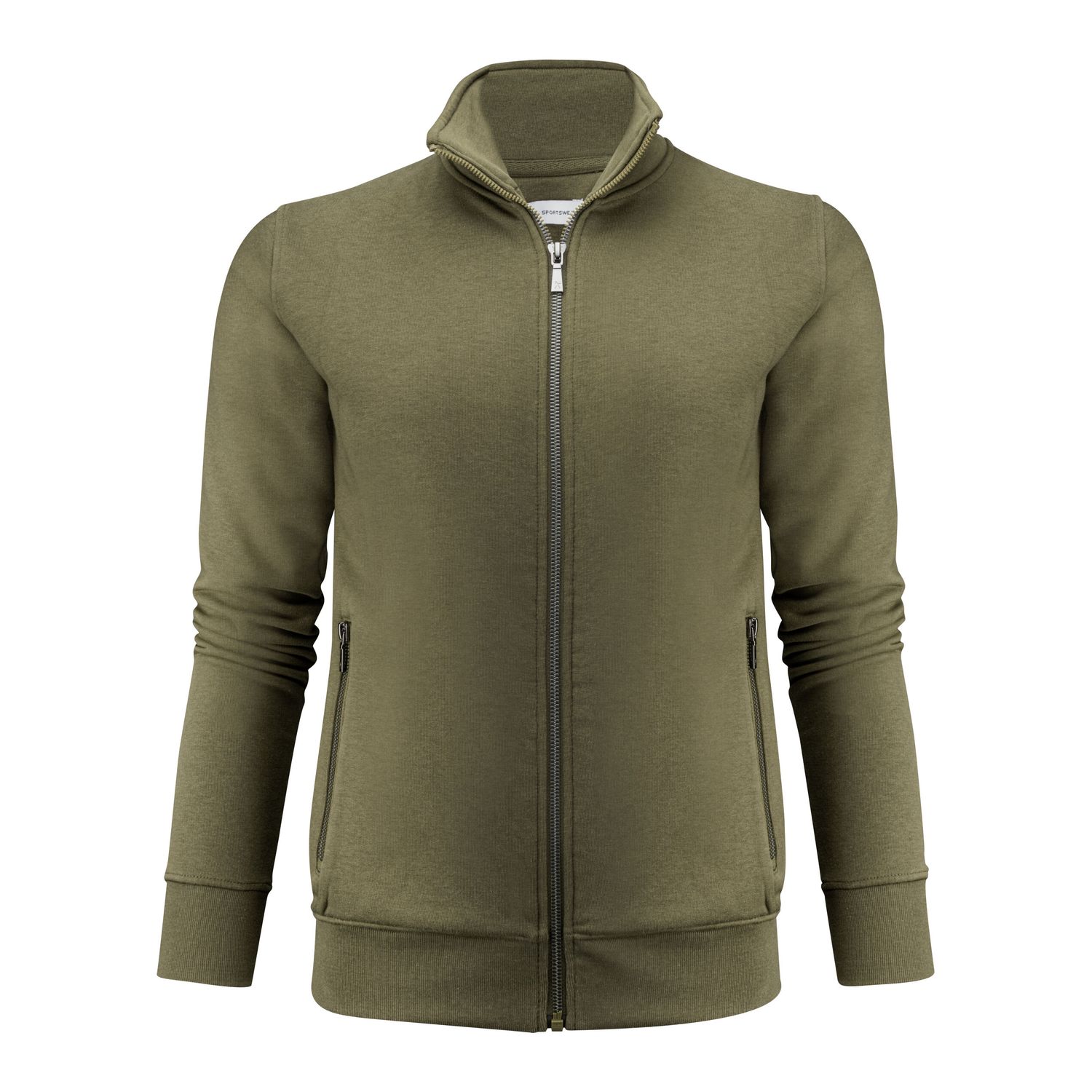 James Harvest Ladies Melville Heights Full Zip Sweater S Moss Green
