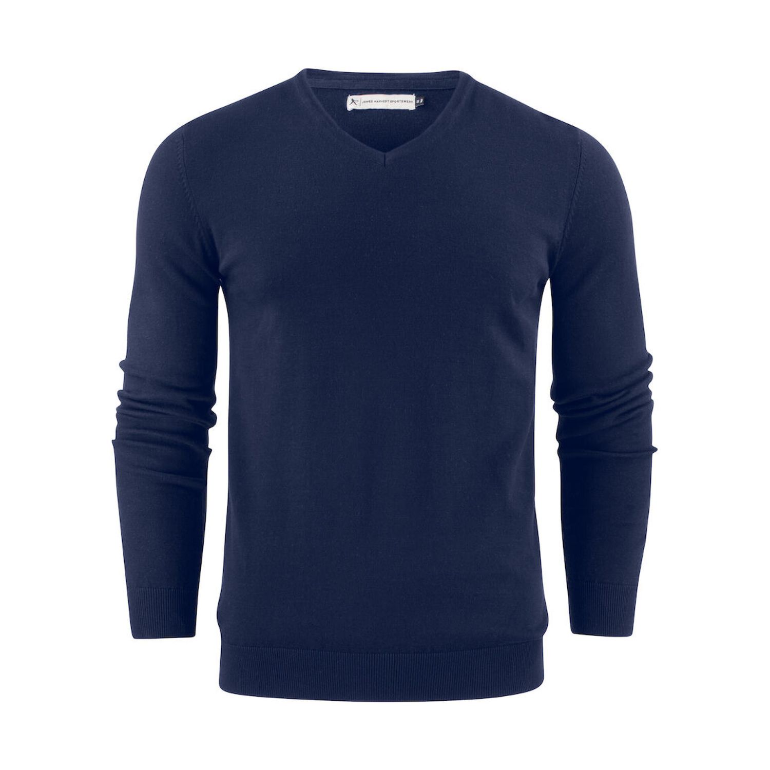 James Harvest Ashland V-Neck Knit Sweat Extra Large Navy