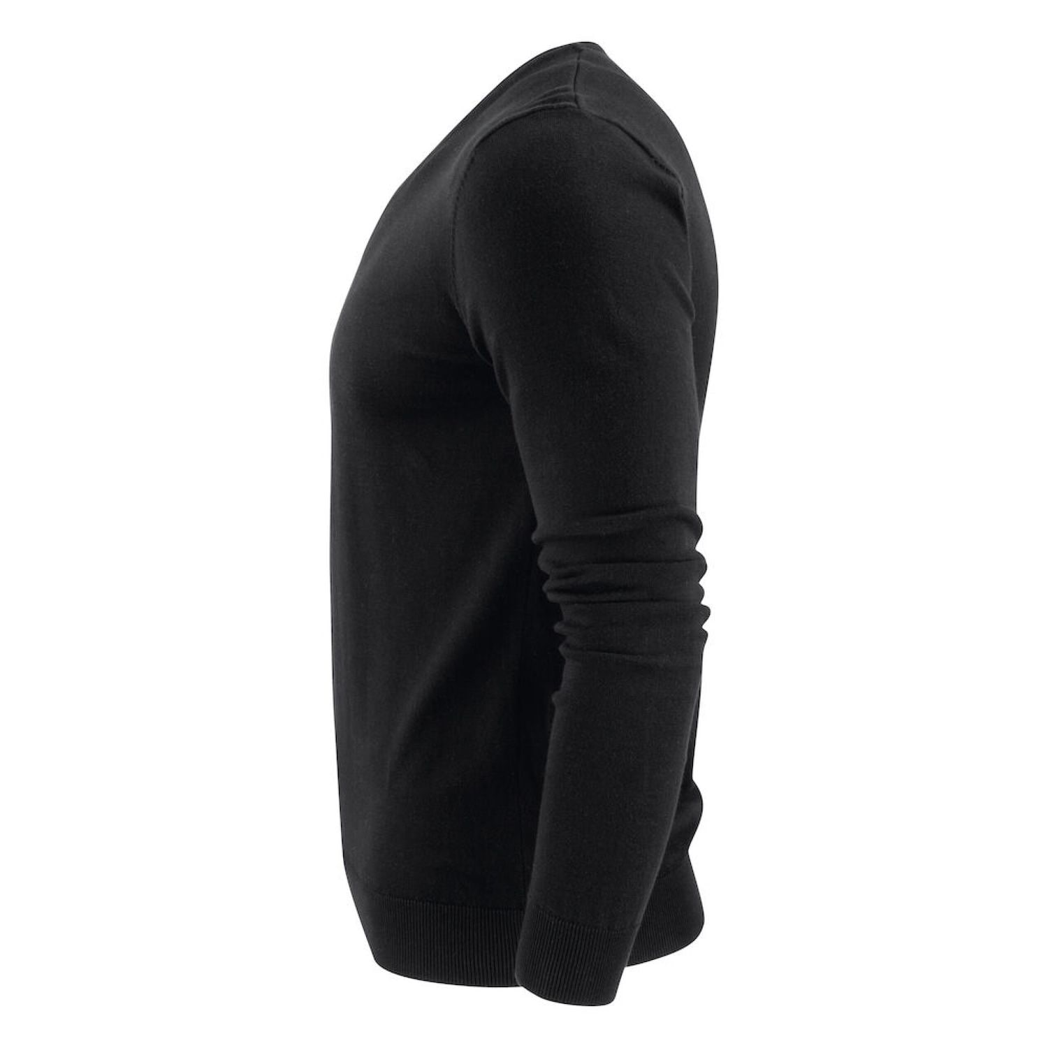 James Harvest Ashland V-Neck Knit Sweat M Black