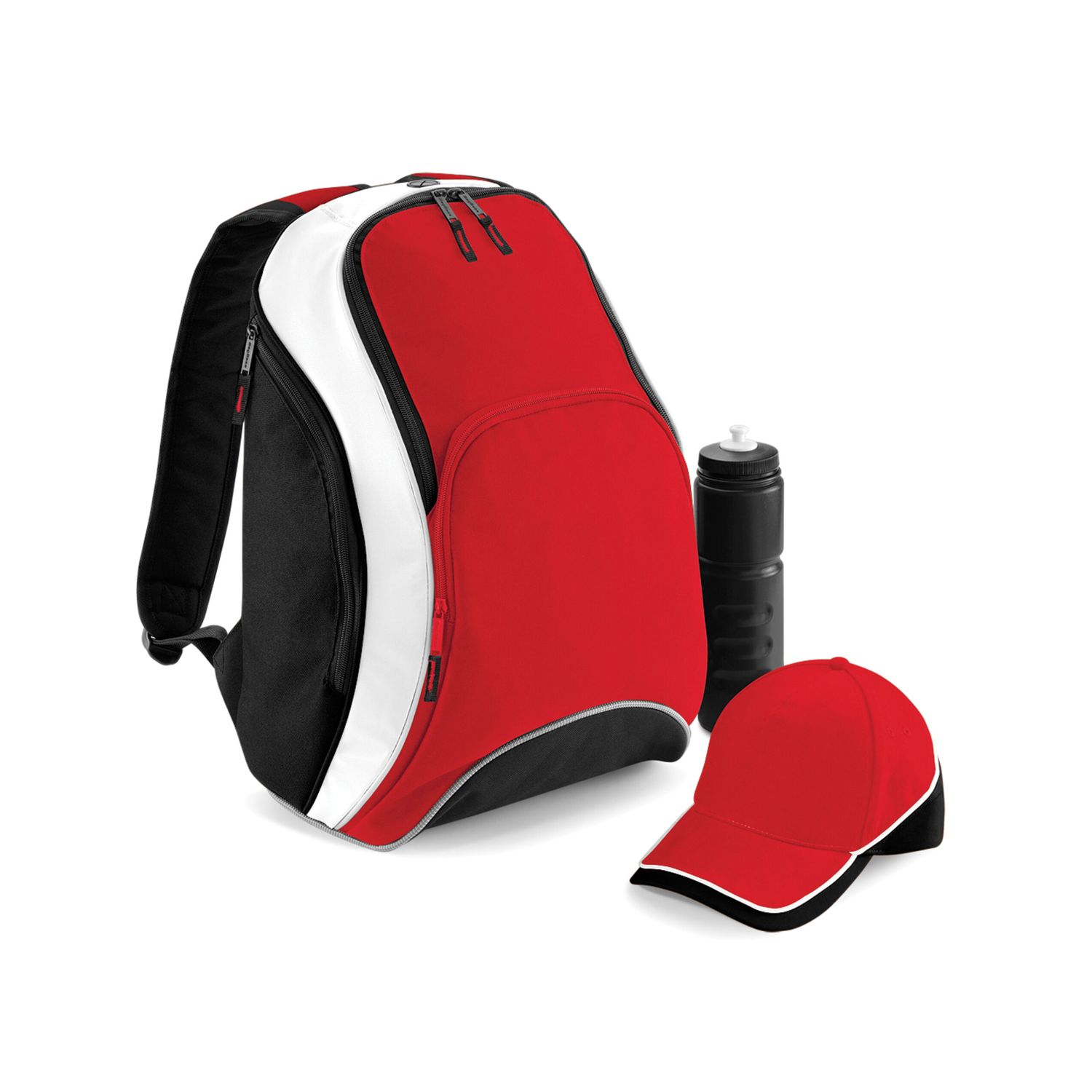 BagBase Teamwear Backpack One Size Classic Red/Black/White