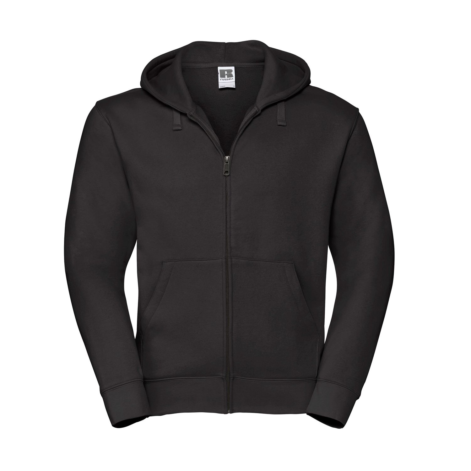 Russell Mens Authentic Zipped Hood Jacket XS Black