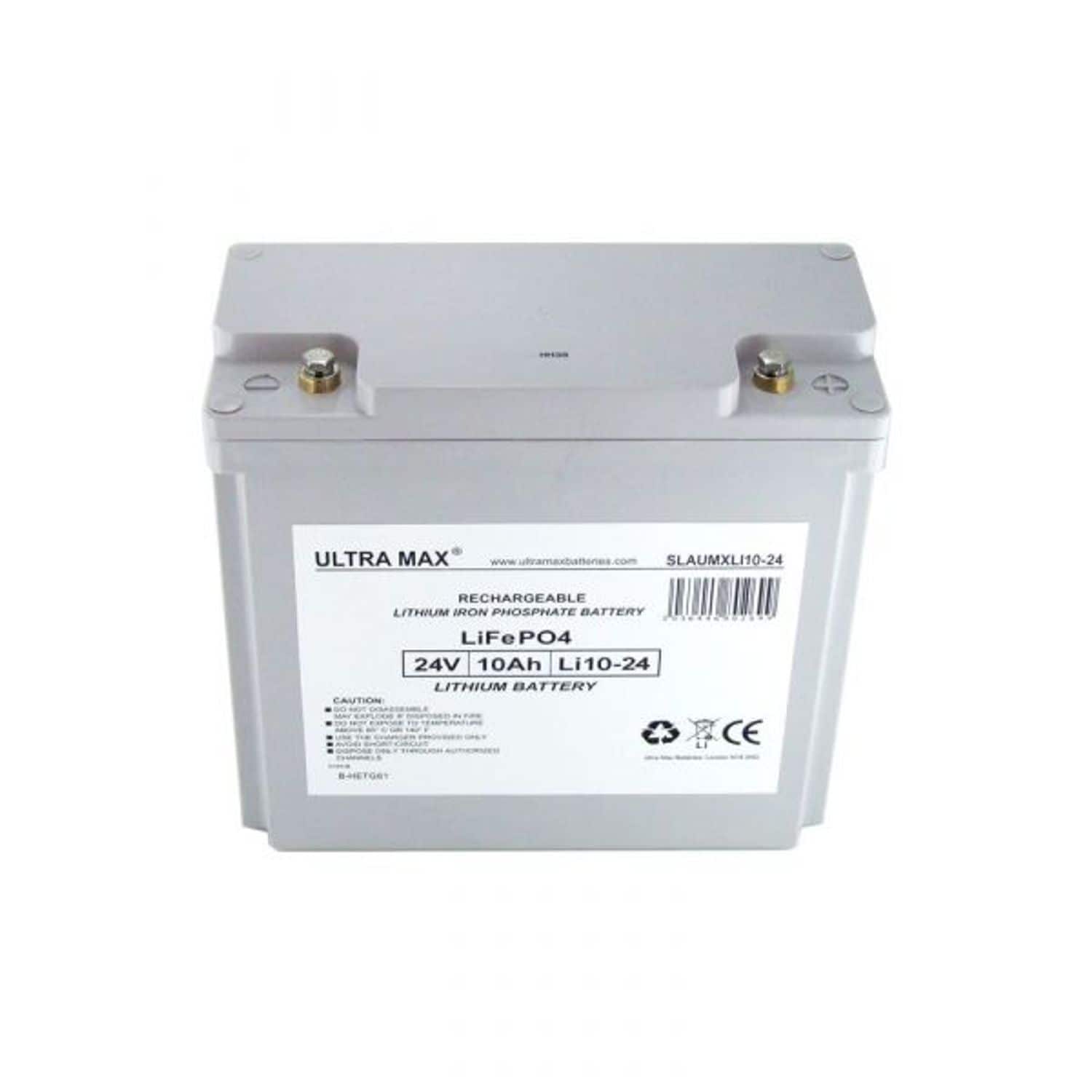 Ulltramax Ultramax LI10-24 24v 10Ah (240Wh 40A rate) LiFePO4 Battery - Replace S