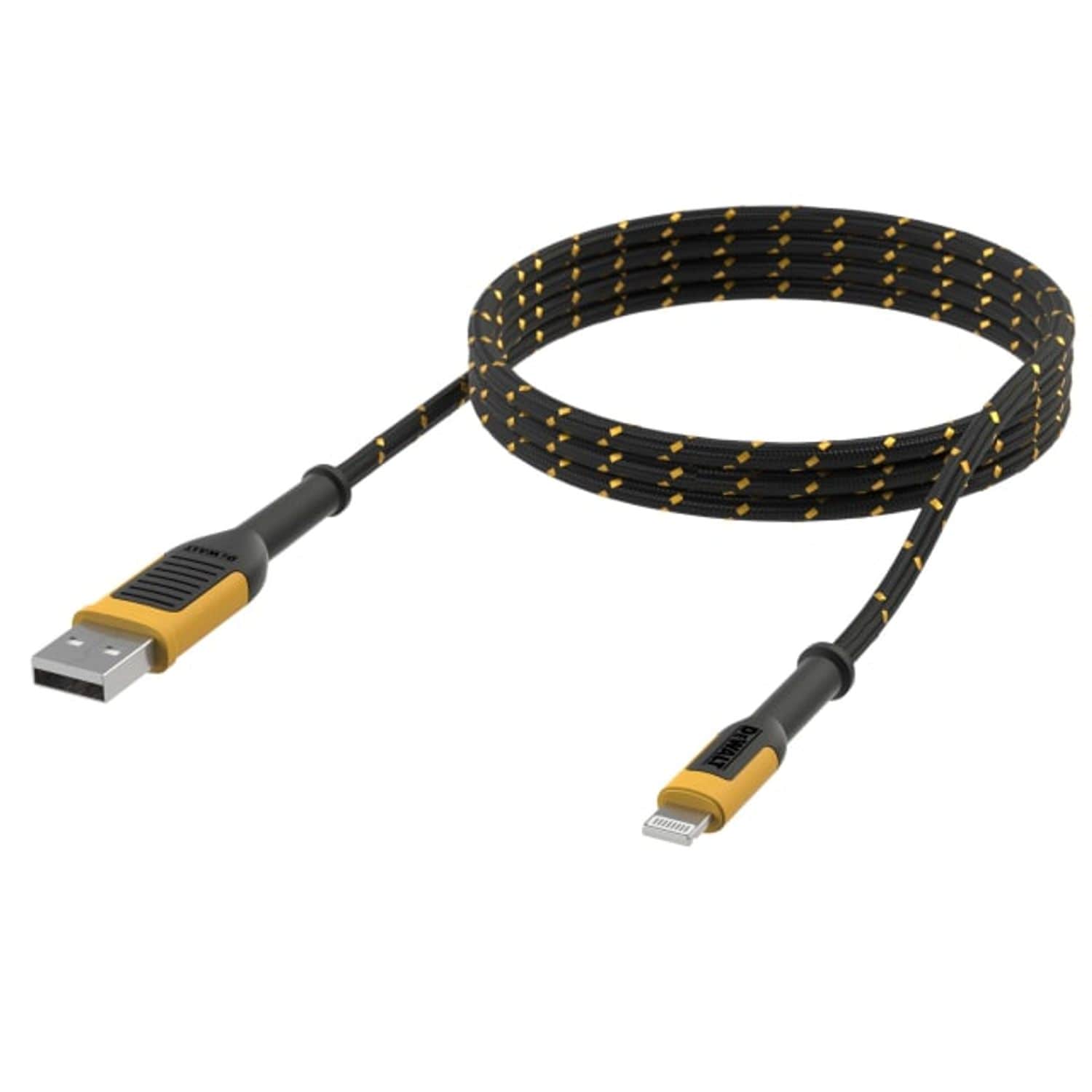 DeWalt USB-A to Lightning Reinforced Charging Cable 1.8m (6ft)