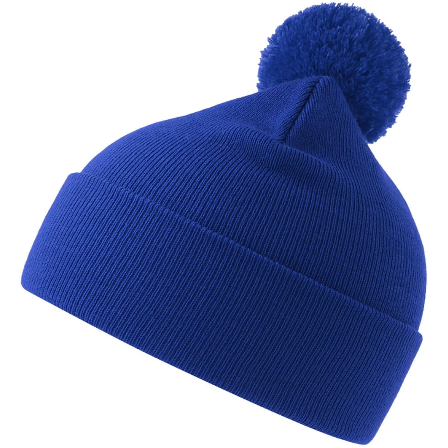 Atlantis Wind S Pompom Recycled Beanie Double Skin Cuffed Royal One Size ACWIPO-