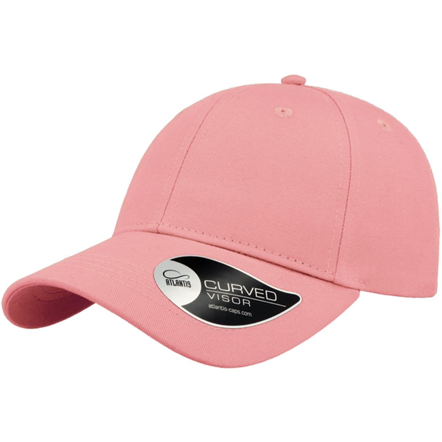 Atlantis HIT S Twill Curved Visor 6 Panel Sustainable Structured Cap Pink One Si