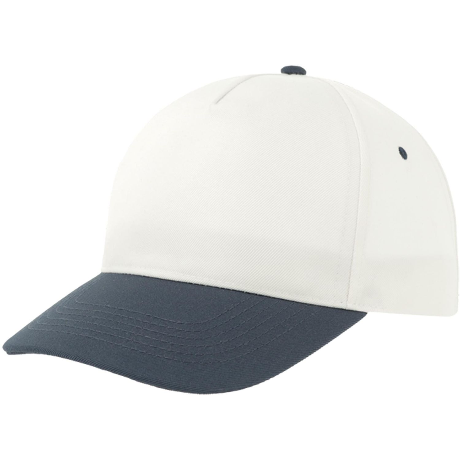 Atlantis Recy Five Recycled Polyester 5 Panel Cap White/Navy One Size ACRECF-BIN