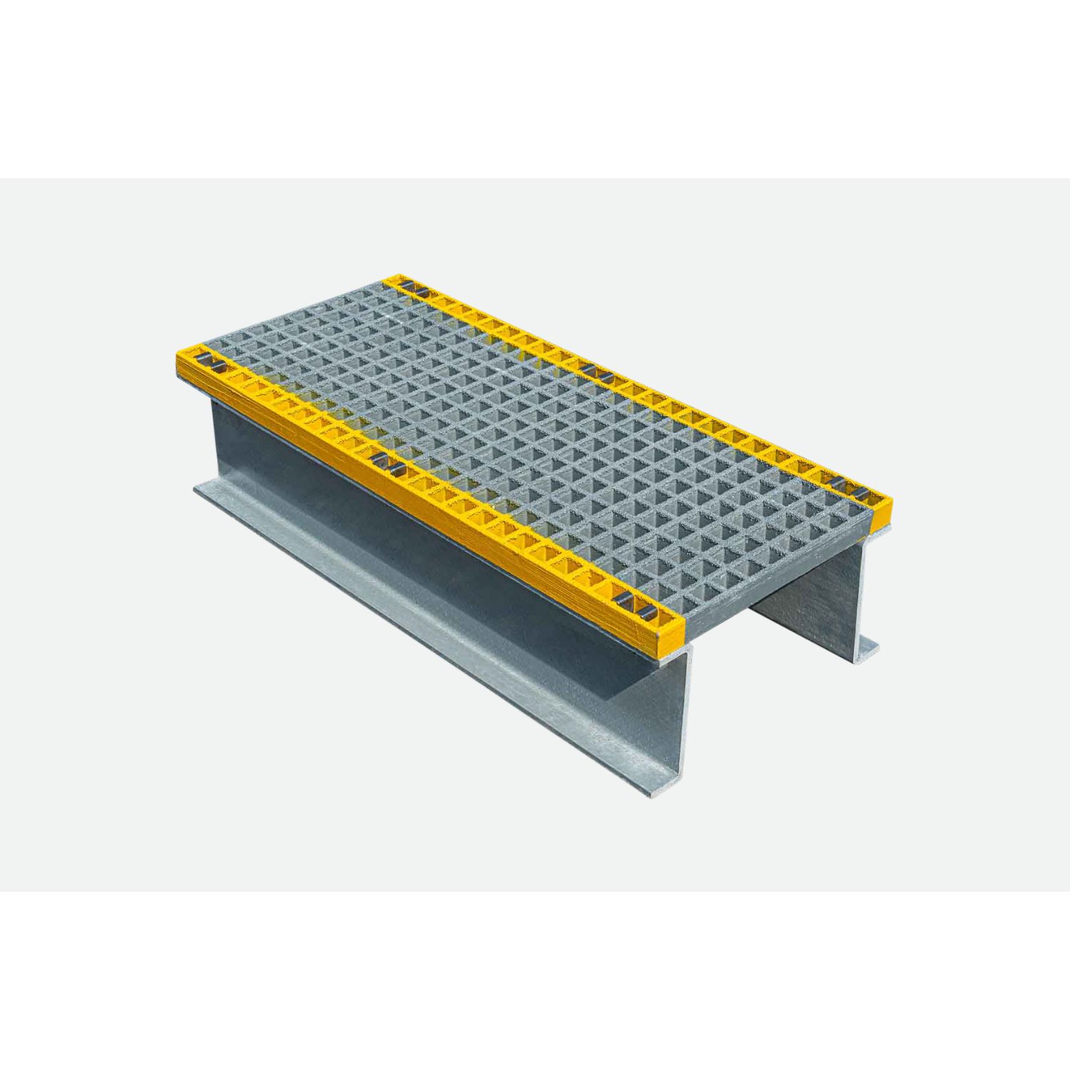 Blue Diamond GRP Step over Platform 1220 x 1220 x 138mm (100mm Clearance) - Grey