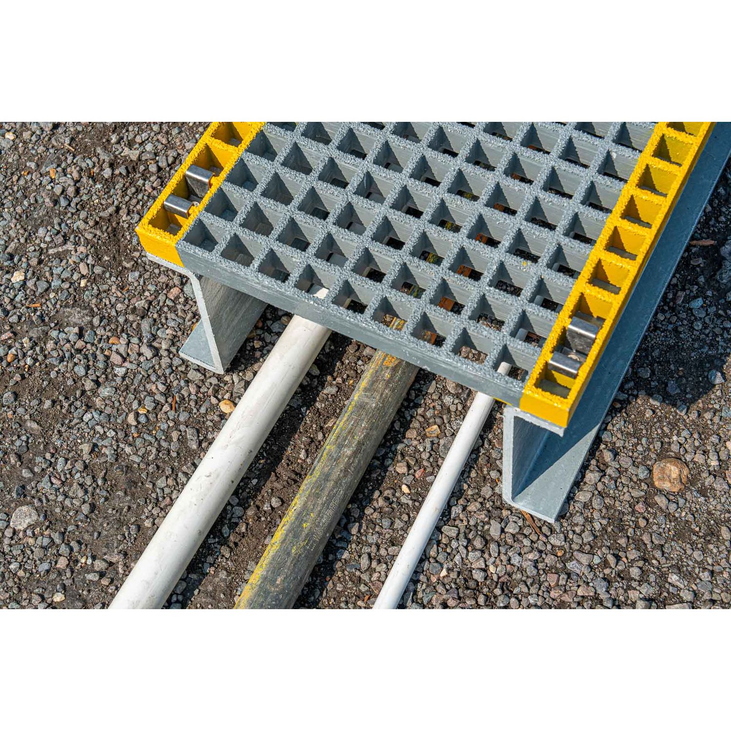 Blue Diamond GRP Step over Platform 1220 x 1220 x 188mm (150mm Clearance) - Grey