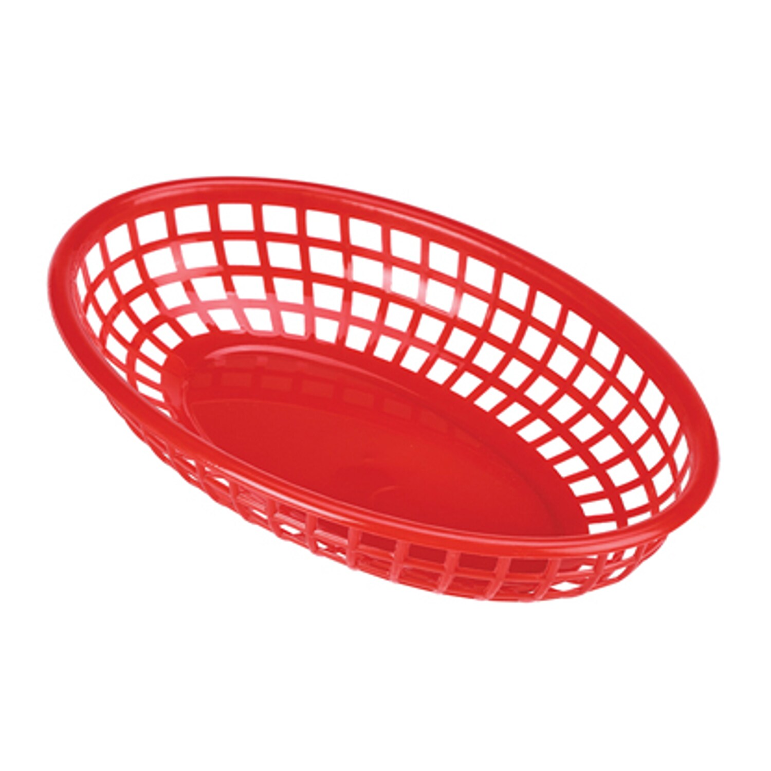 Fast Food Basket Oval 23.5 x 15.4cm Red - Pack of 6