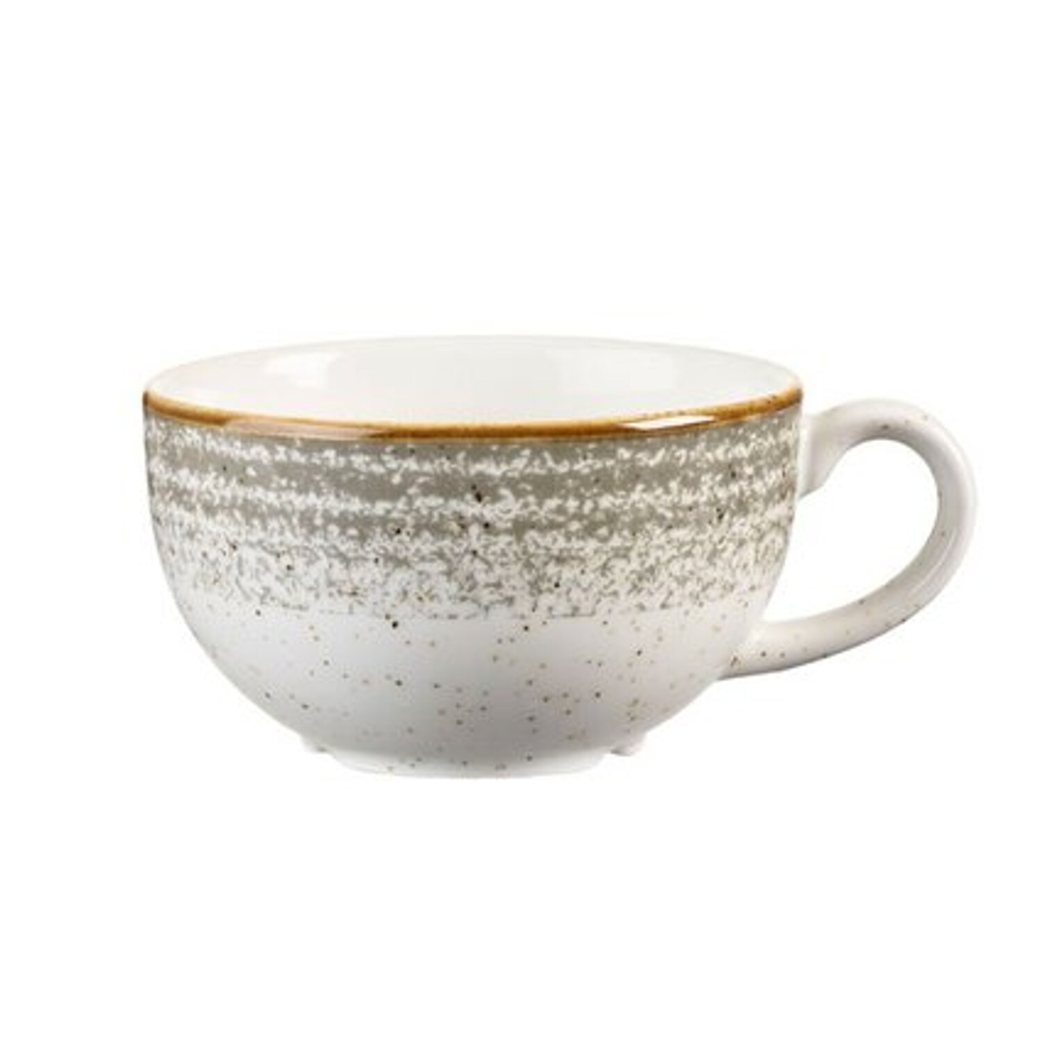 Cappuccino Cup Churchill Stone Grey 8oz - Pack of 12