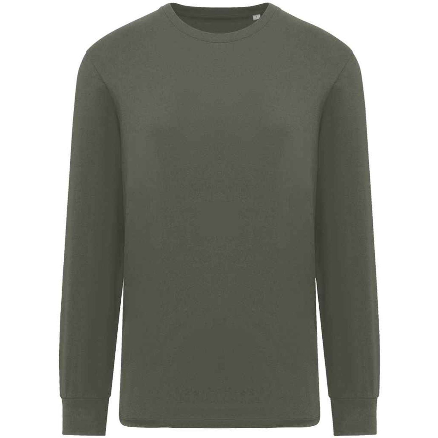 Native Spirit Unisex Long Sleeve Organic Khaki T-Shirts - Size XS