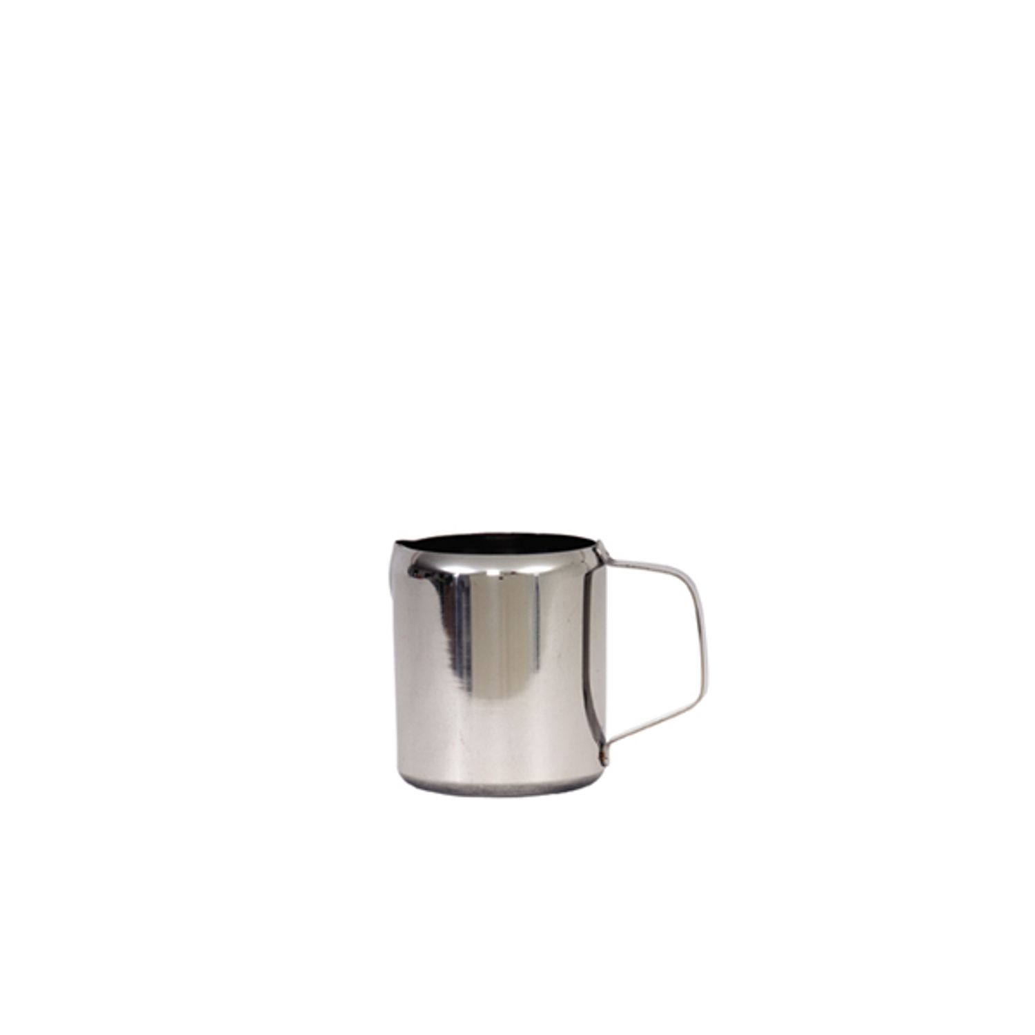 Genware Stainless Steel Cream Jug 8.5cl/3oz, 7.5 x 5 x 5.5cm (l X W X H)