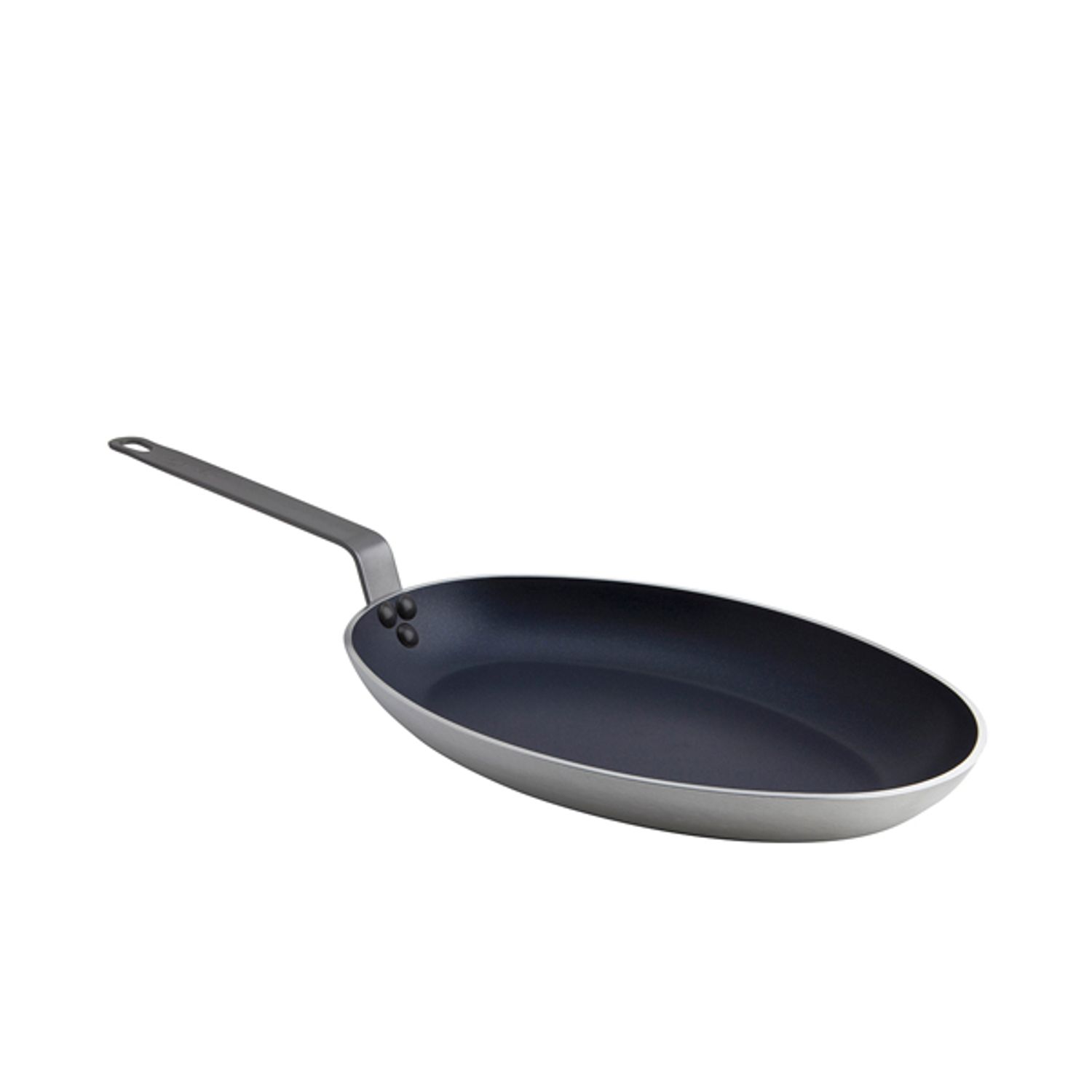 Genware Non Stick Teflon Aluminium Oval Fish Pan 36cm