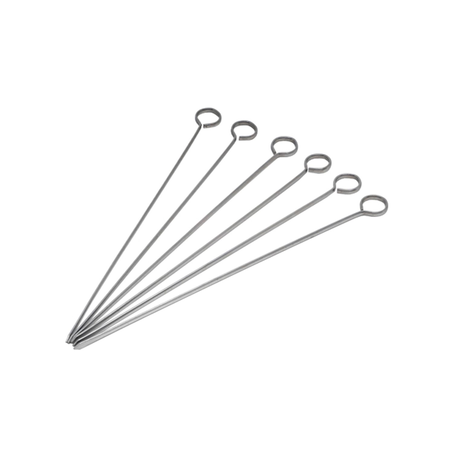 Genware S/St. Skewers 8in (Pack of 6)