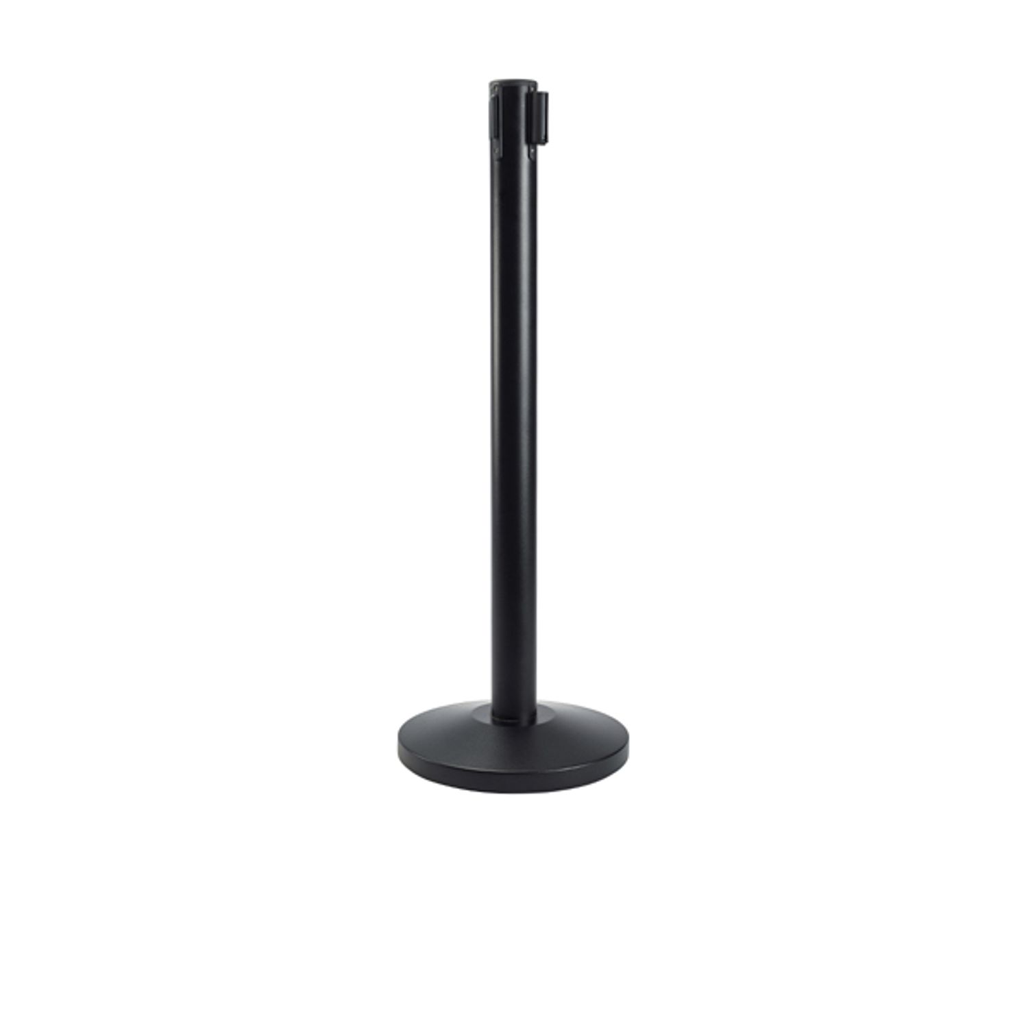 Genware Black Barrier Post - Retractable Black Belt- you get 2