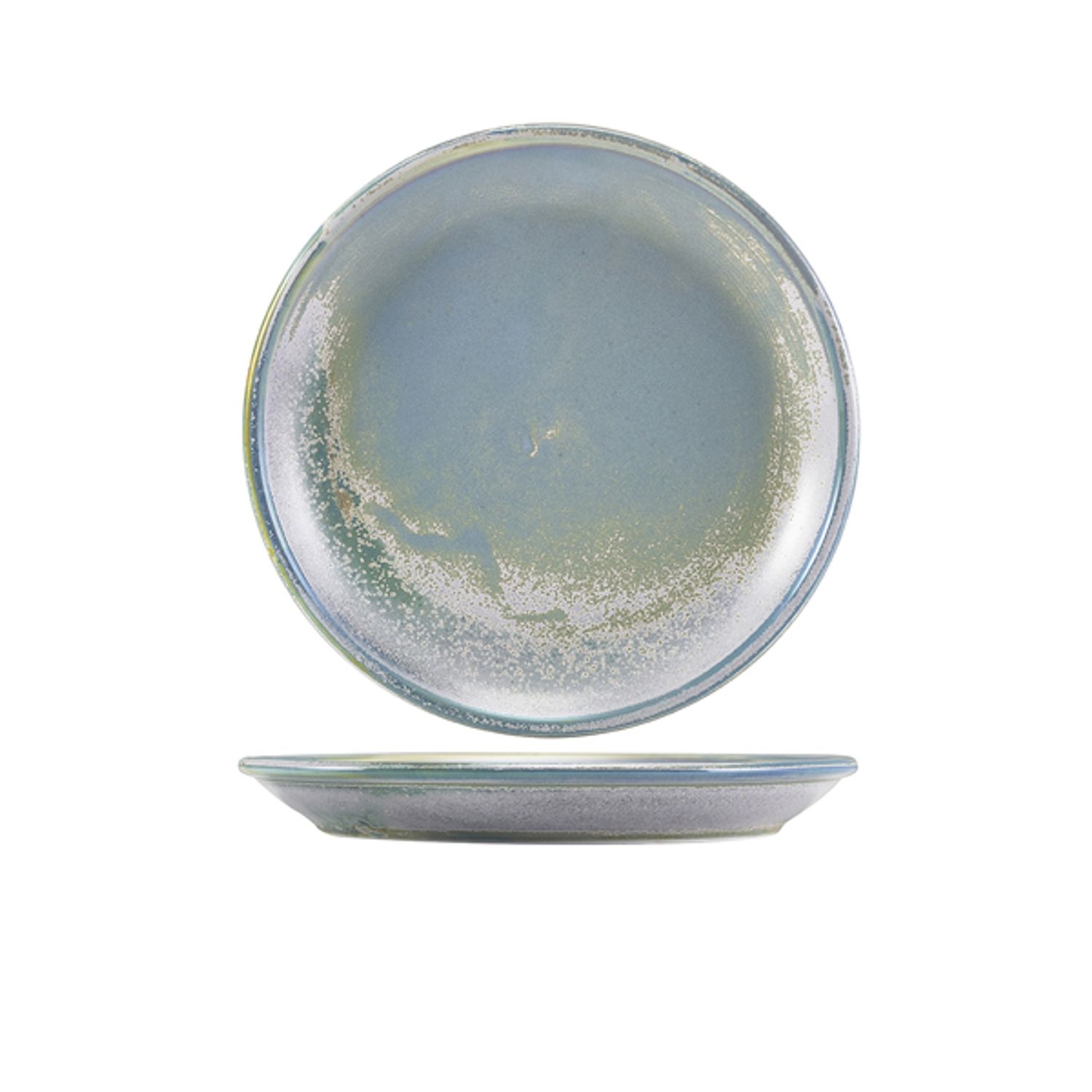 Genware Terra Porcelain Seafoam Coupe Plate 19cm- you get 6