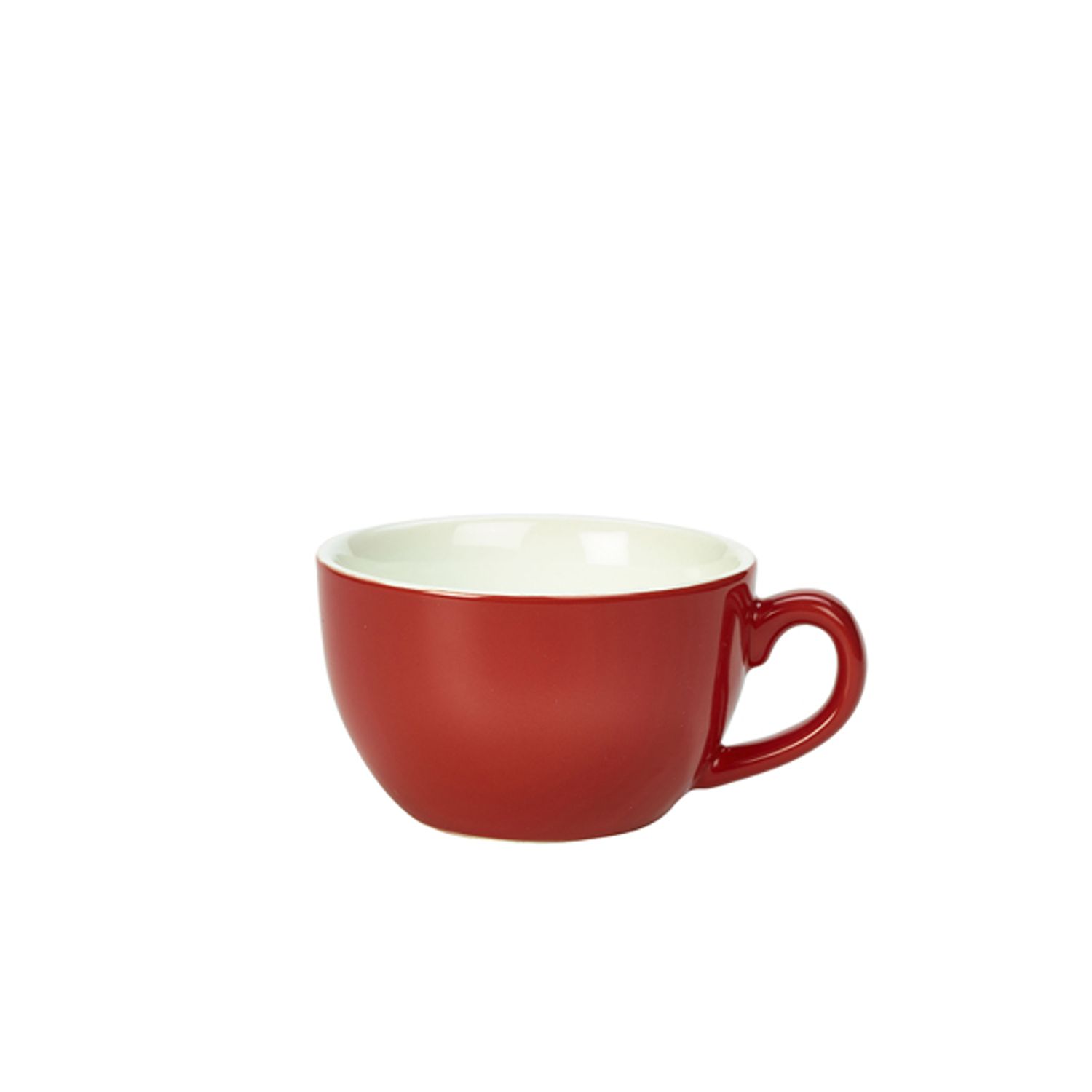 Genware Porcelain Red Bowl Shaped Cup 25cl/8.75oz- you get 6