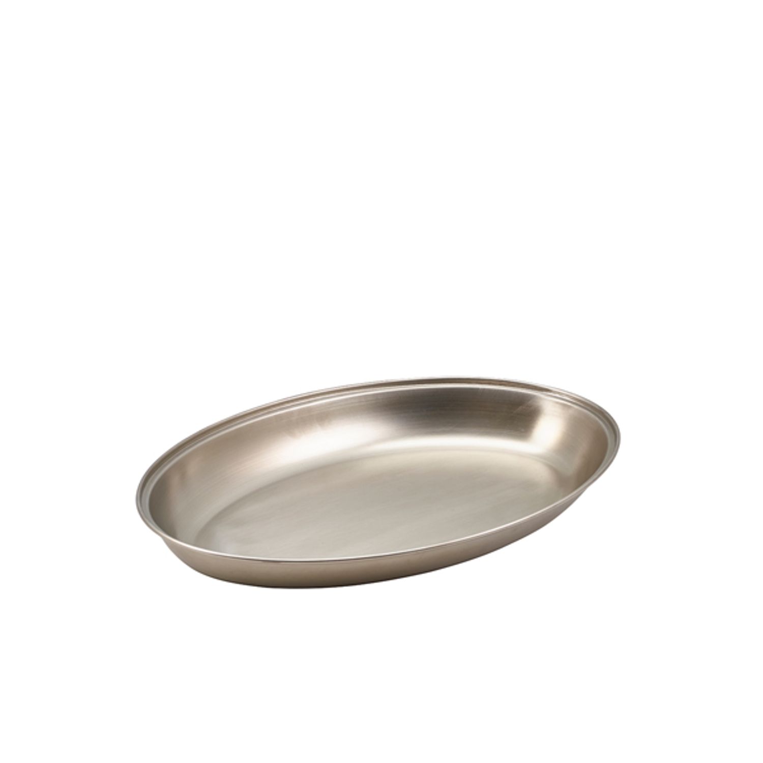 Genware Stainless Steel Oval Vegetable Dish 25cm/10in