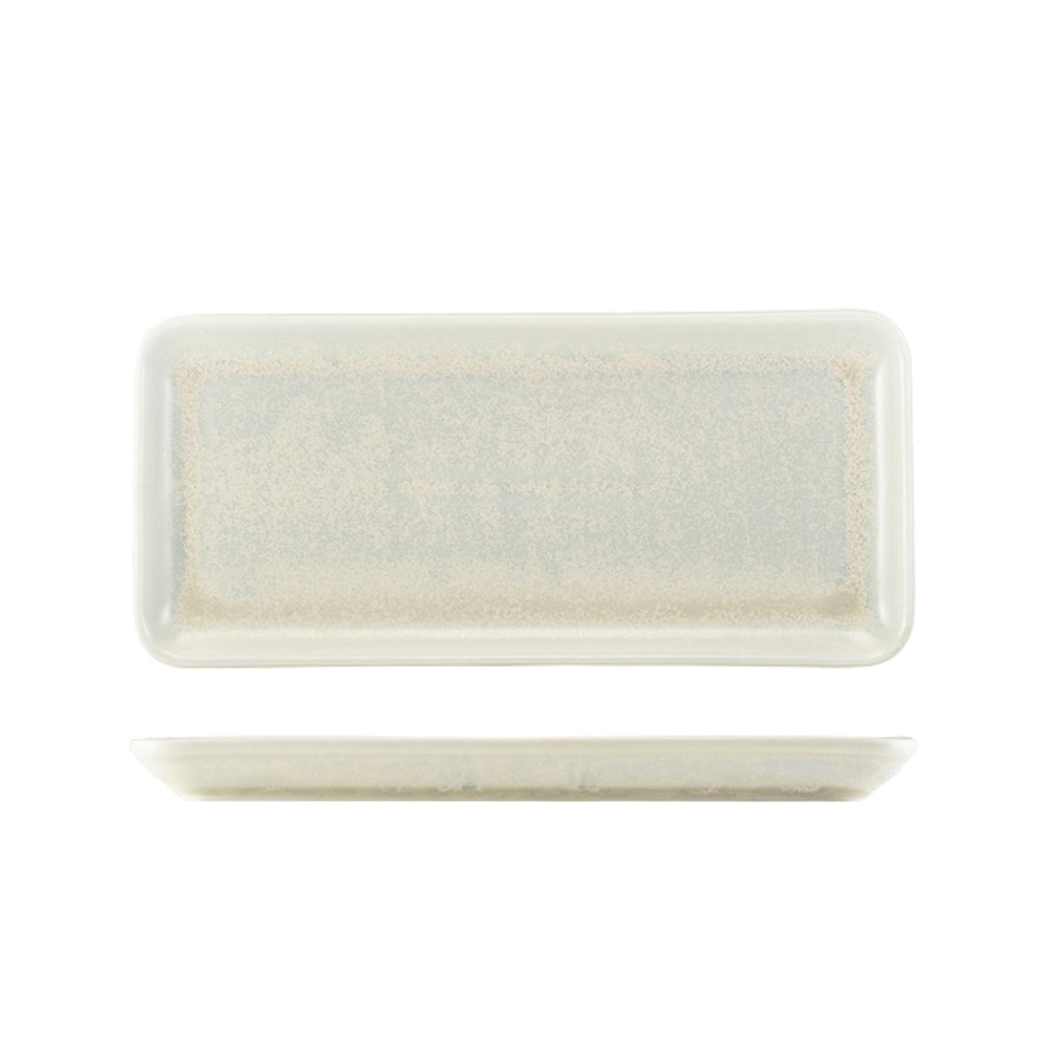 Genware Terra Porcelain Pearl Narrow Rectangular Platter 31 x 14cm- you get 6