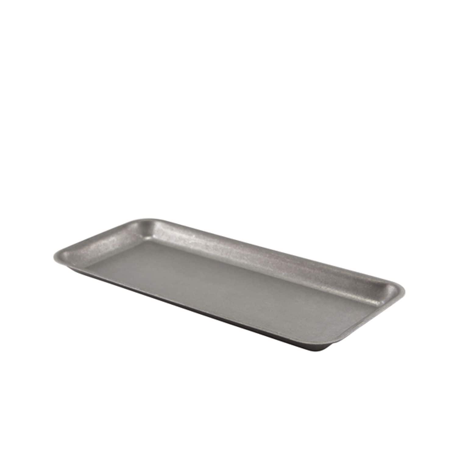 Genware Vintage Steel Tray 36 x 16.5cm- you get 12