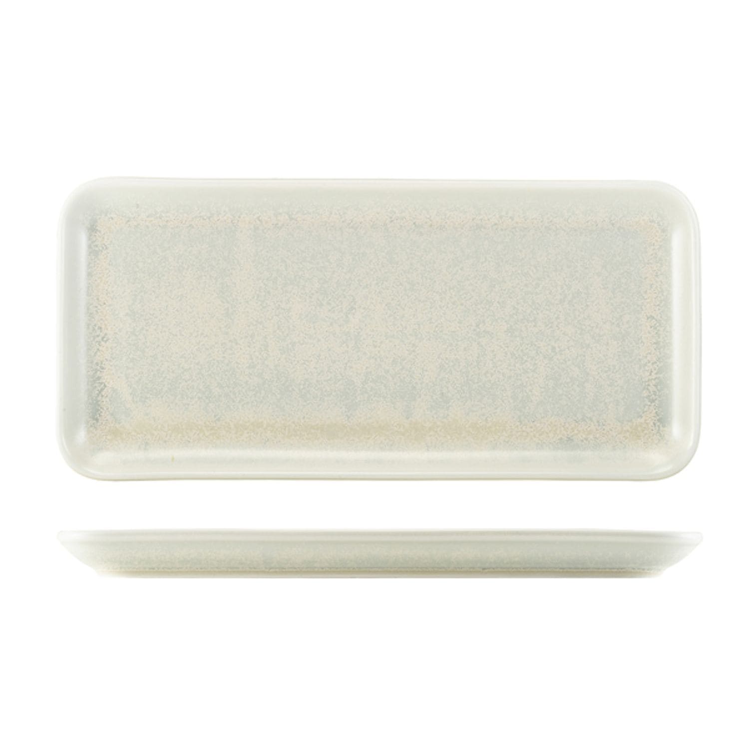 Genware Terra Porcelain Pearl Narrow Rectangular Platter 36 x 16.5cm- you get 3