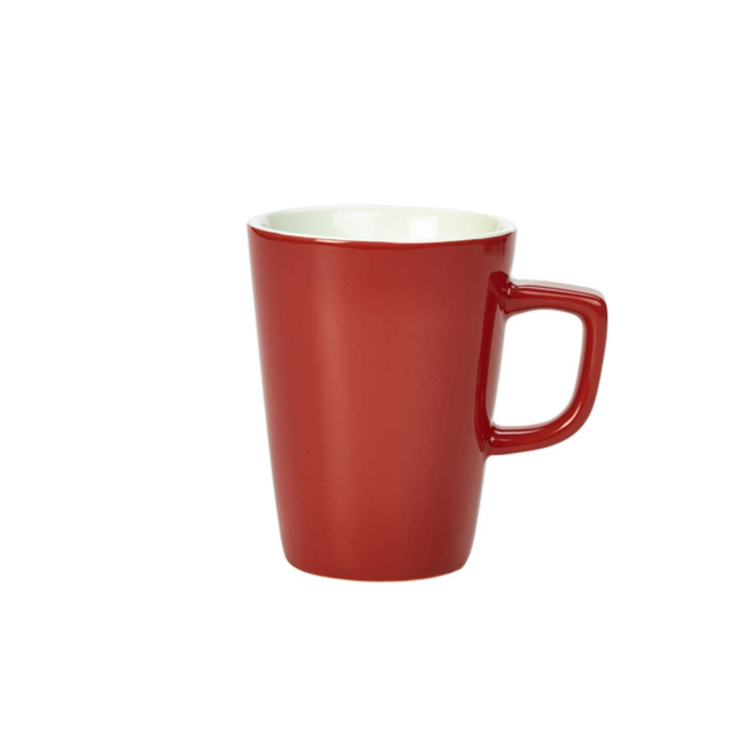 Genware Porcelain Red Latte Mug 34cl/12oz- you get 6