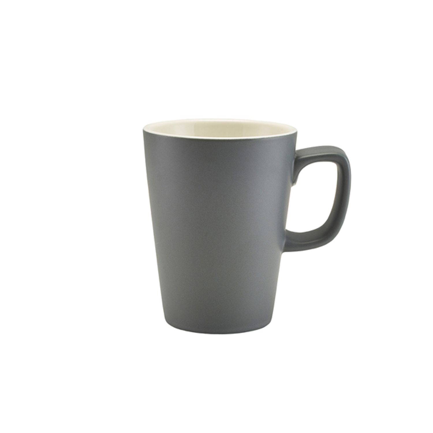 Genware Porcelain Matt Grey Latte Mug 34cl/12oz- you get 6