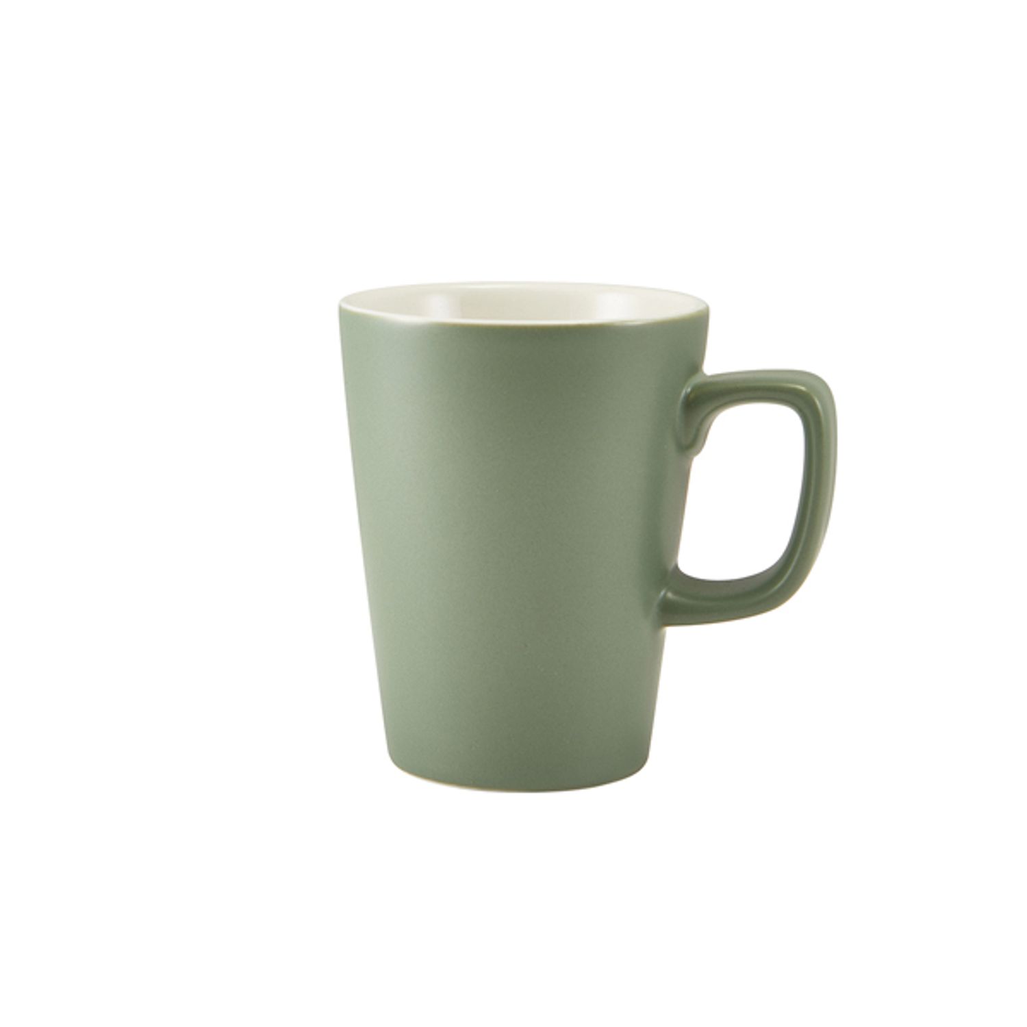 Genware Porcelain Matt Sage Latte Mug 34cl/12oz- you get 6