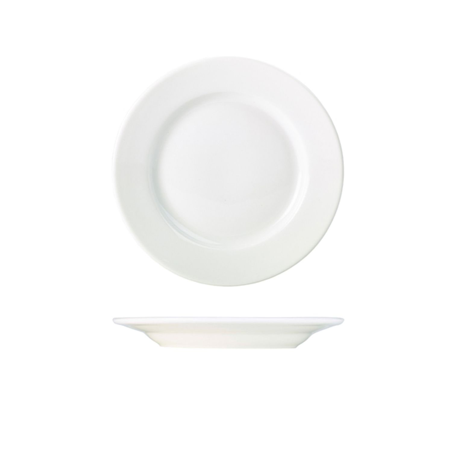 Genware Porcelain Classic Winged Plate 21cm/8.25in- you get 6