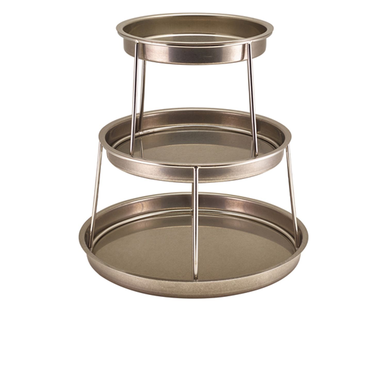 Genware Three Tier Vintage Steel Seafood Stand