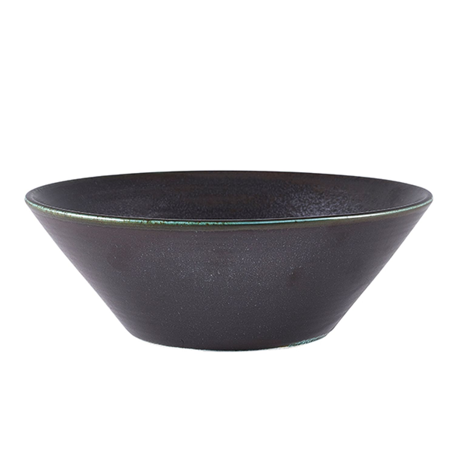 Genware Terra Porcelain Black Conical Bowl 19.5cm- you get 6