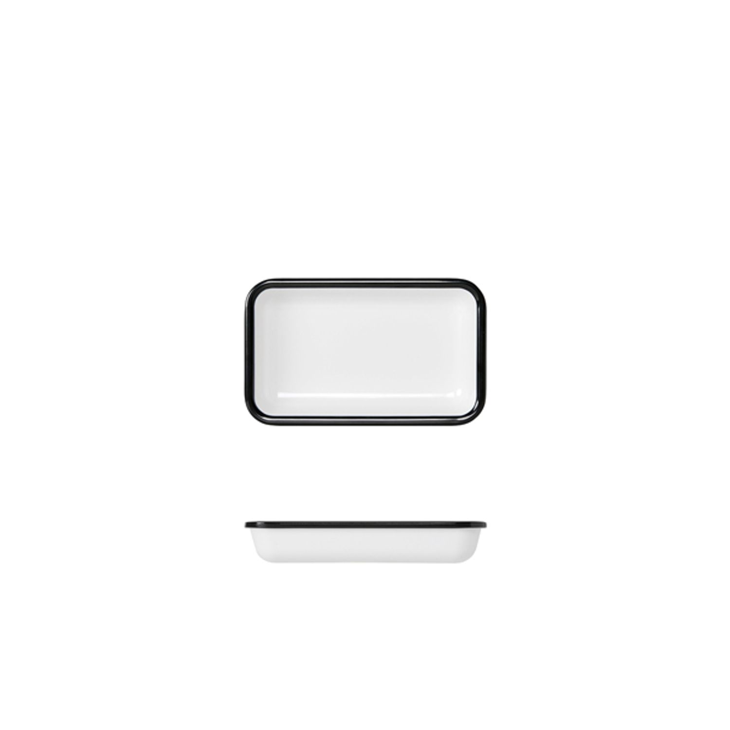 Genware Black/White Melamine Athens GN 1/9 Tray 17.6 x 10.8cm