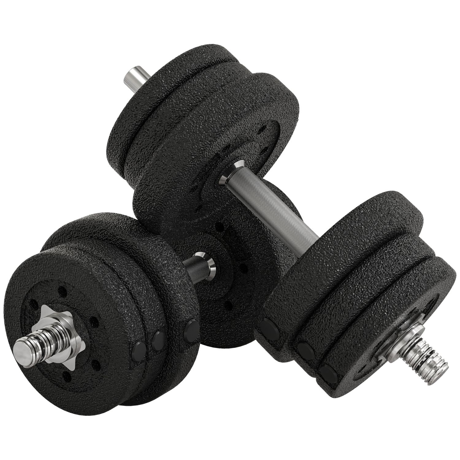 HOMCOM 25Kg Adjustable Dumbbells Weight Set Hand Weight for Body Fitness